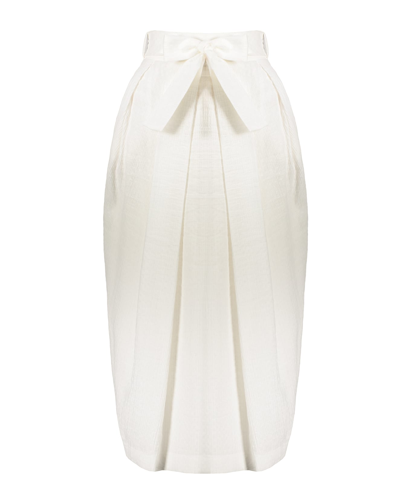 Fabiana Filippi Pleated Midi Skirt - White