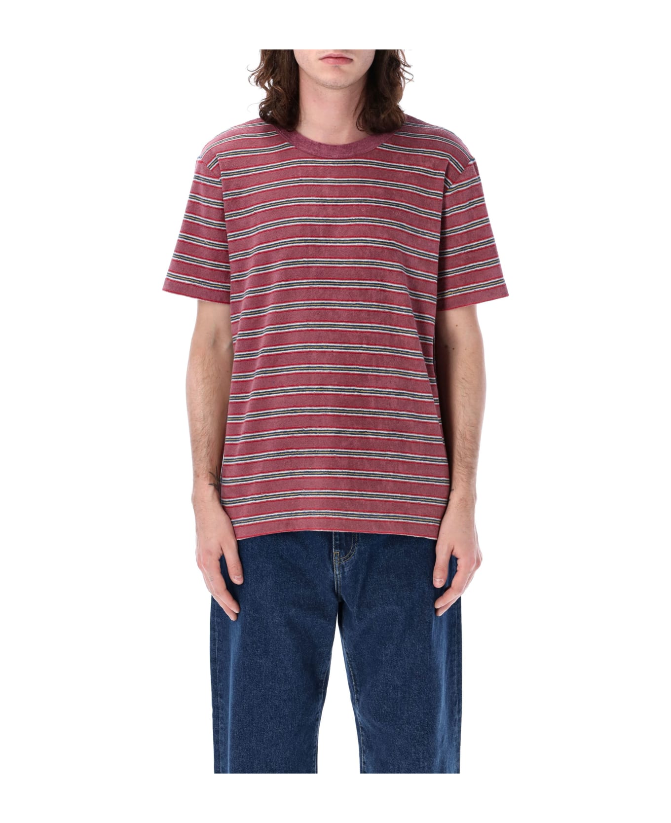 Howlin Striped T-shirt - CHERRY SUNSET シャツ
