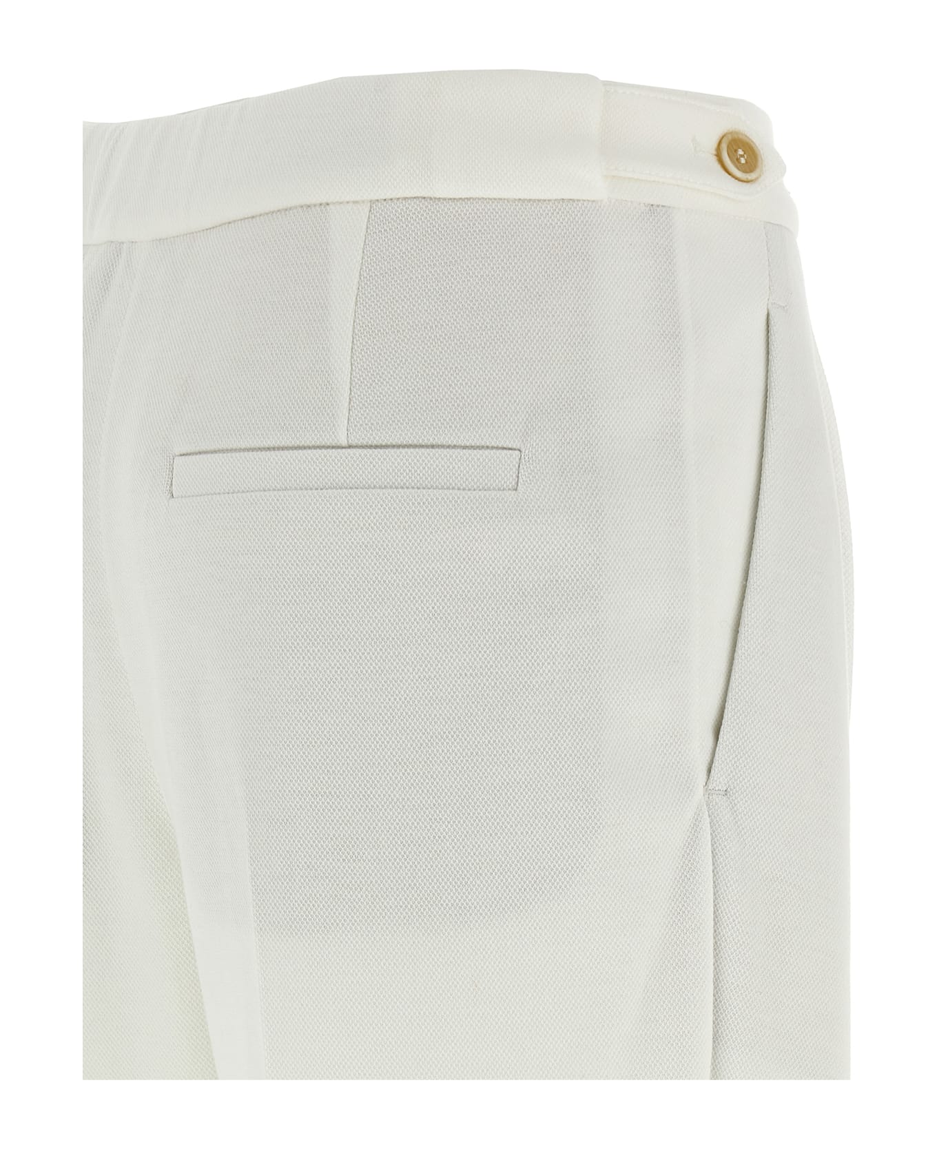 Brunello Cucinelli Piqué Pants - White
