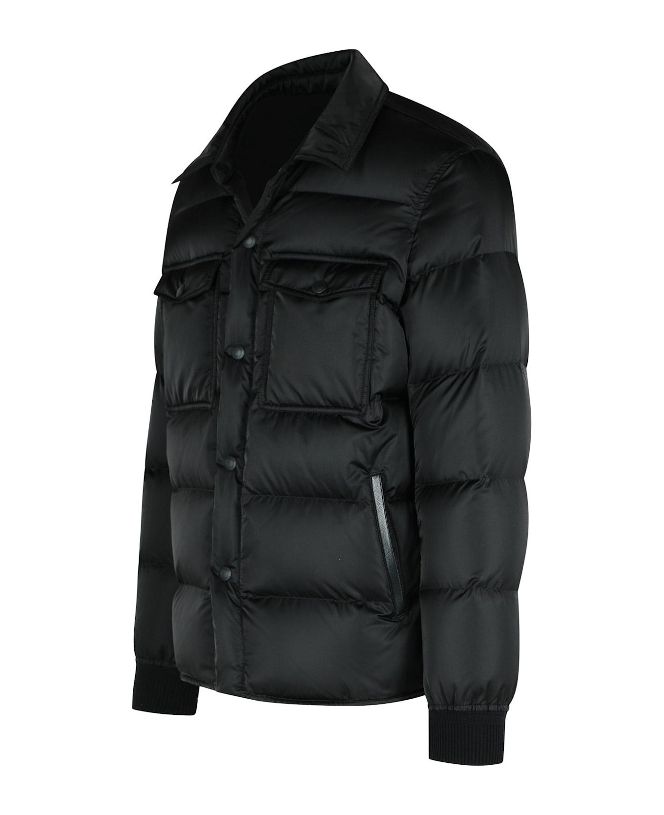 Tom Ford Black Polyester Down Jacket - Black