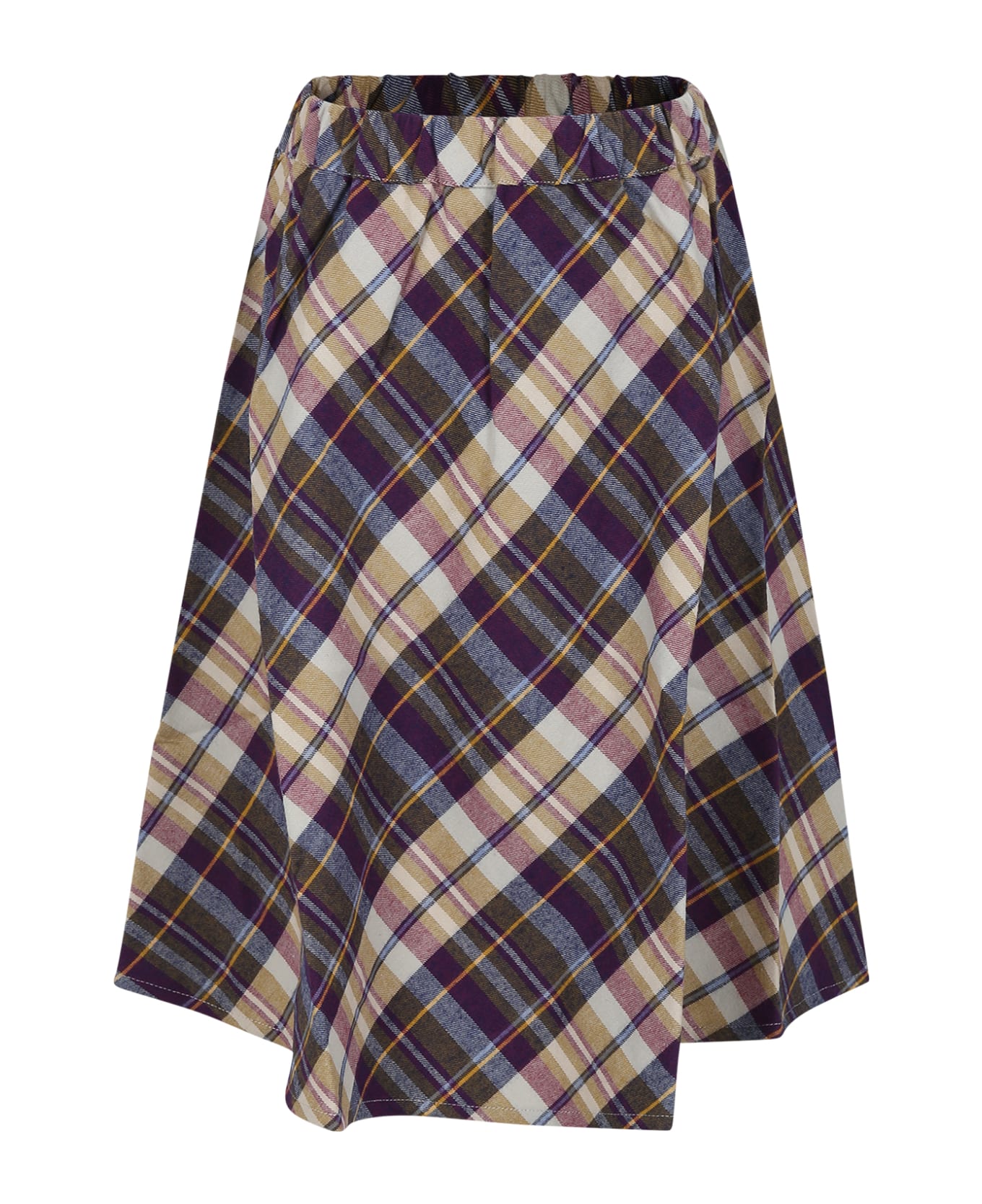 The New Society Casual Multicolor Tartan Skirt For Girl - Multicolor