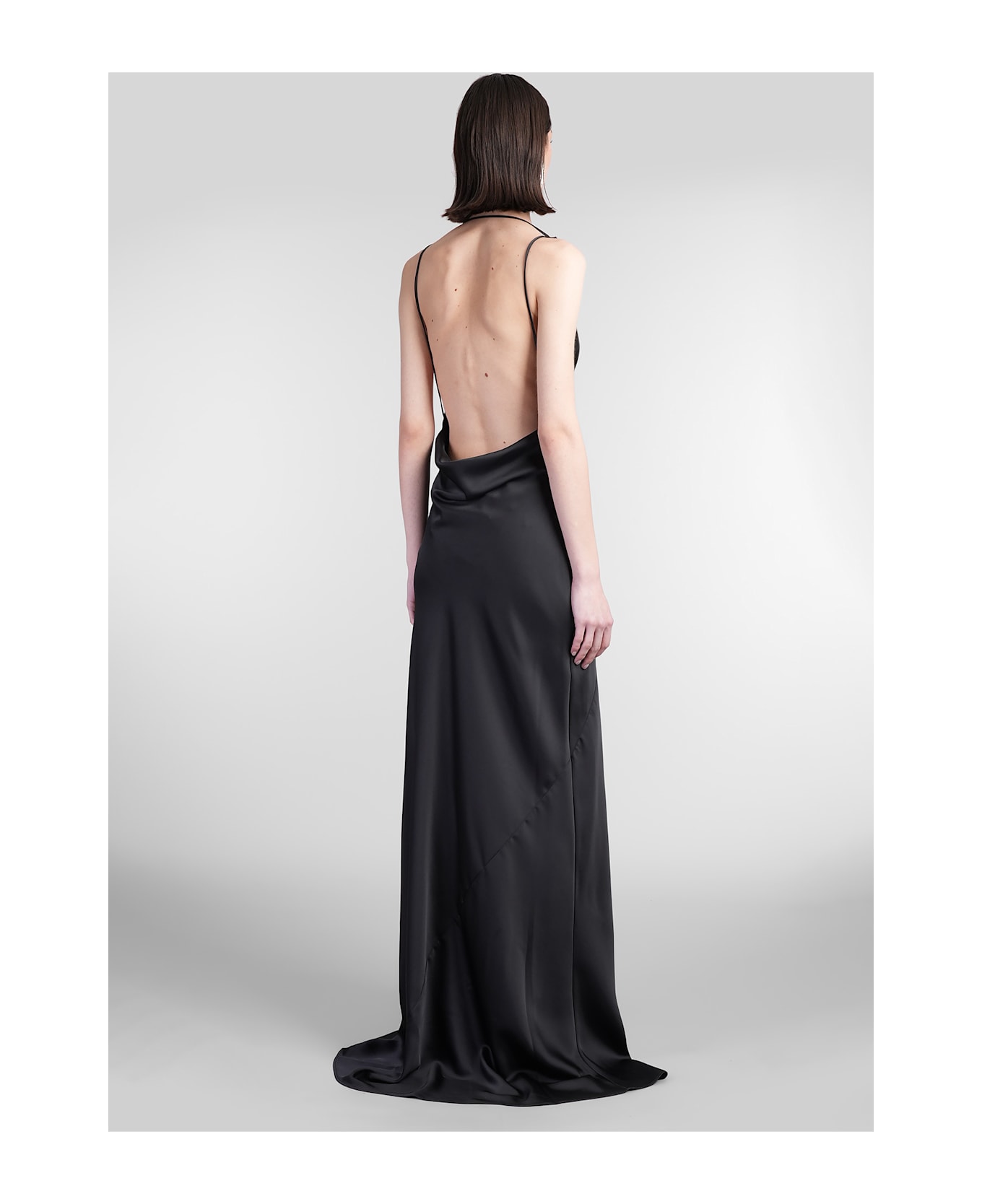The Andamane Vera Maxi Dress Woman In Black Polyester - Black