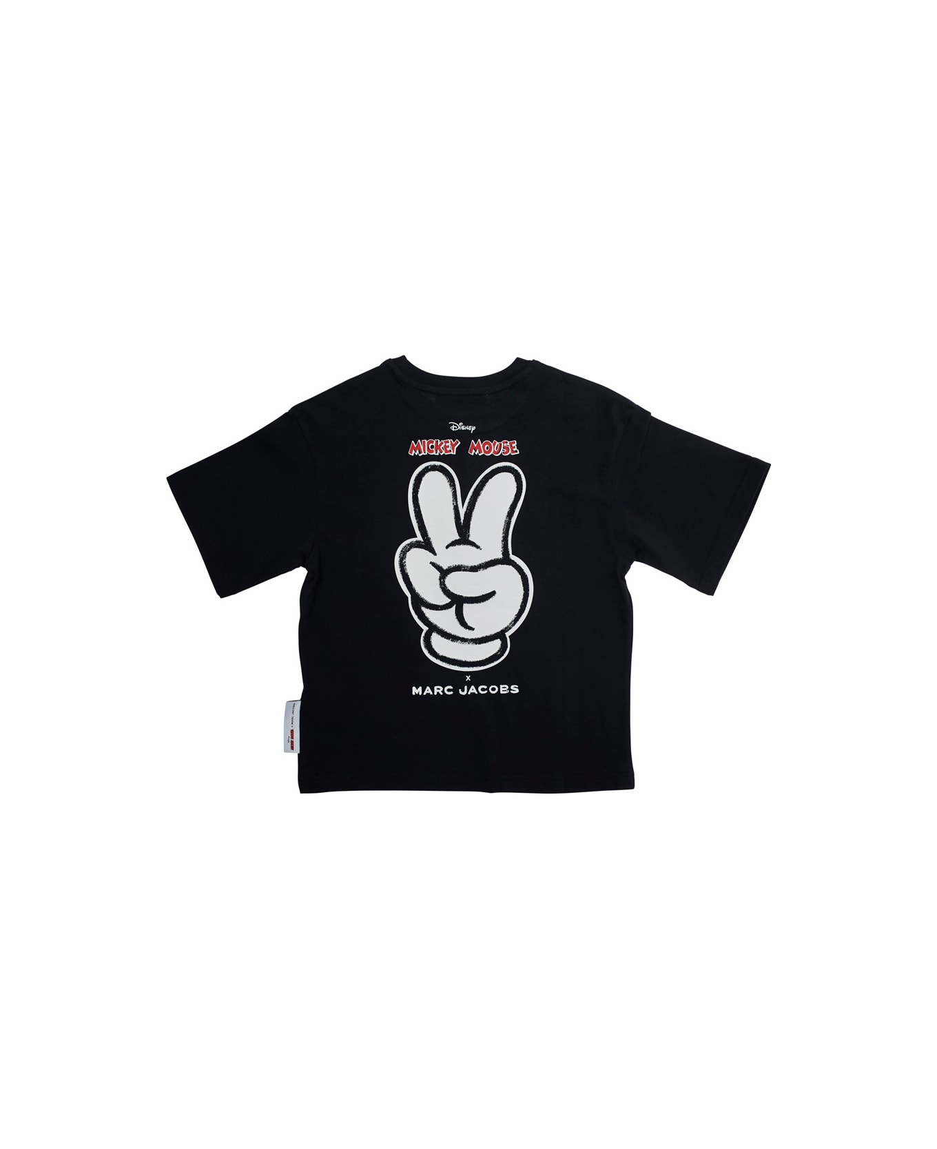 Marc Jacobs Black T-shirt With Mickey Mouse Print On Front And Back In Cotton Boy - Black