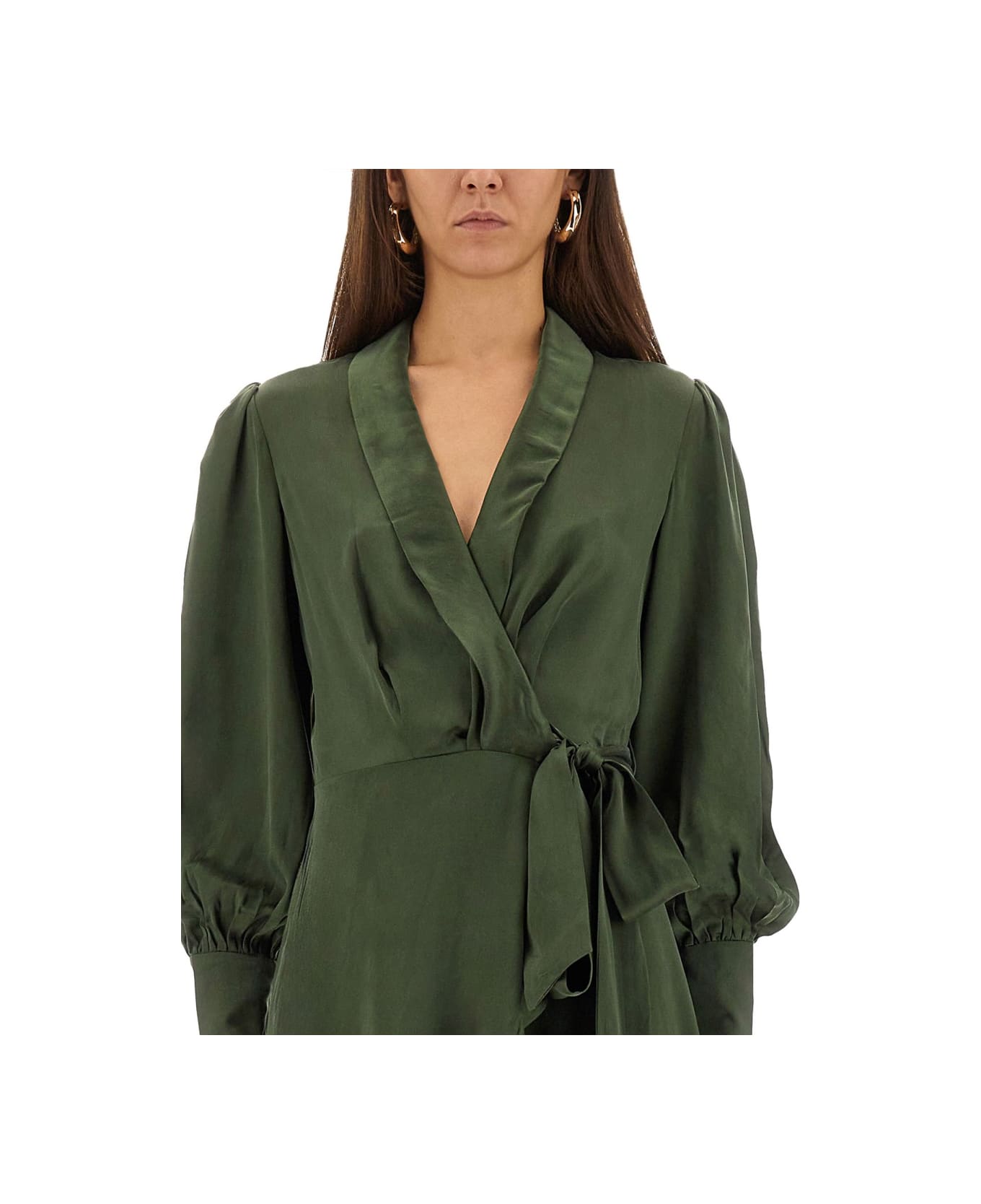 Zimmermann Midi Dress "wrap" - GREEN