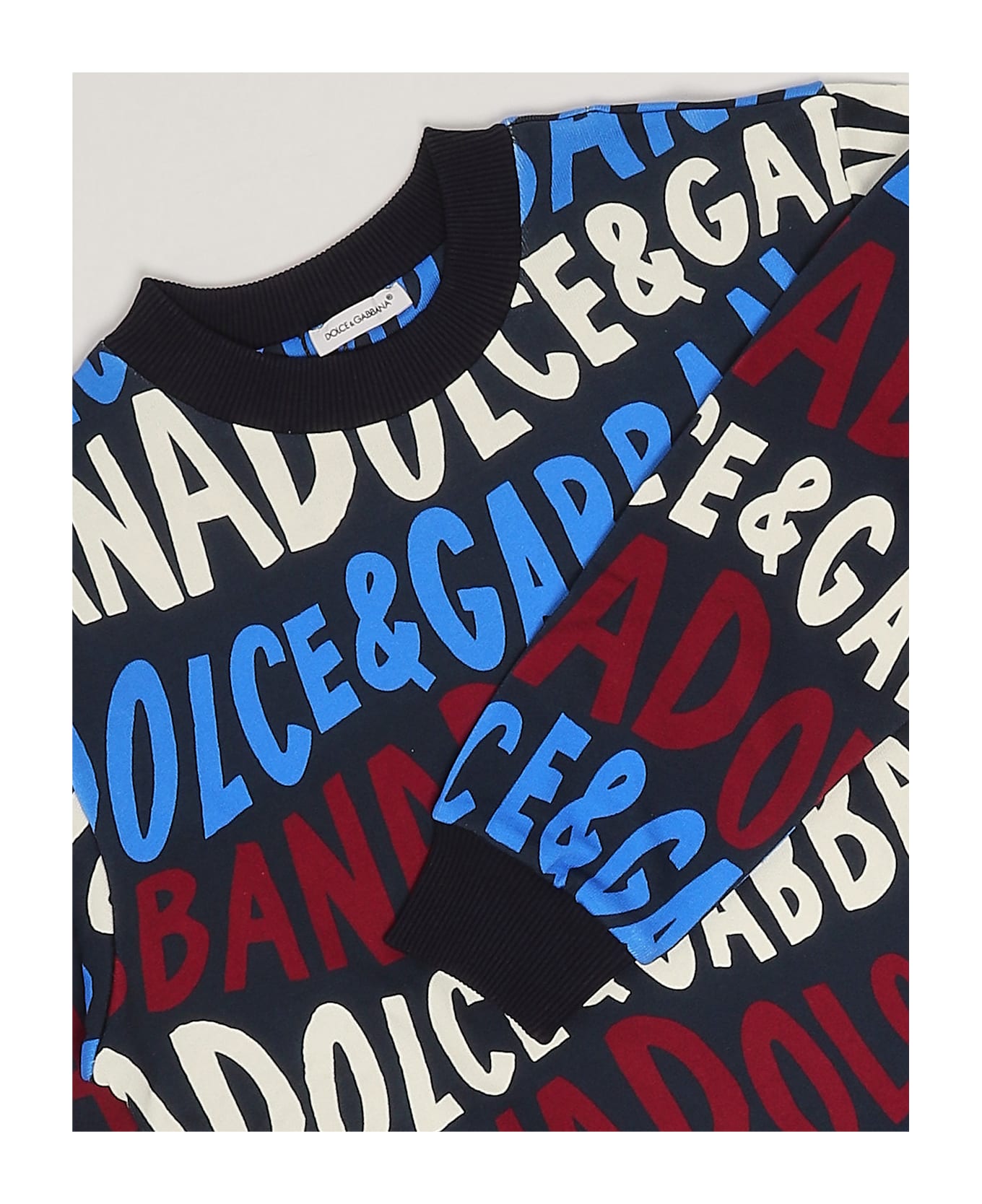 Dolce & Gabbana Sweatshirt Sweatshirt - BLU MULTICOLOR ニットウェア＆スウェットシャツ