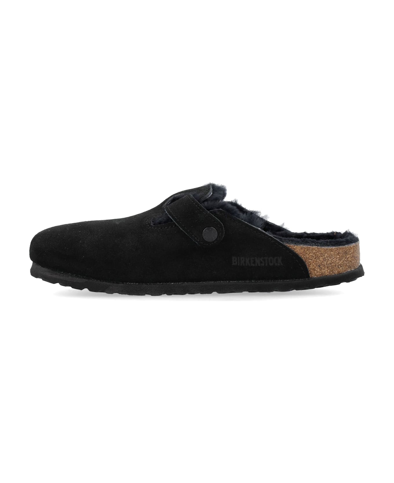 Birkenstock Boston Shearling Sandals - BLACK