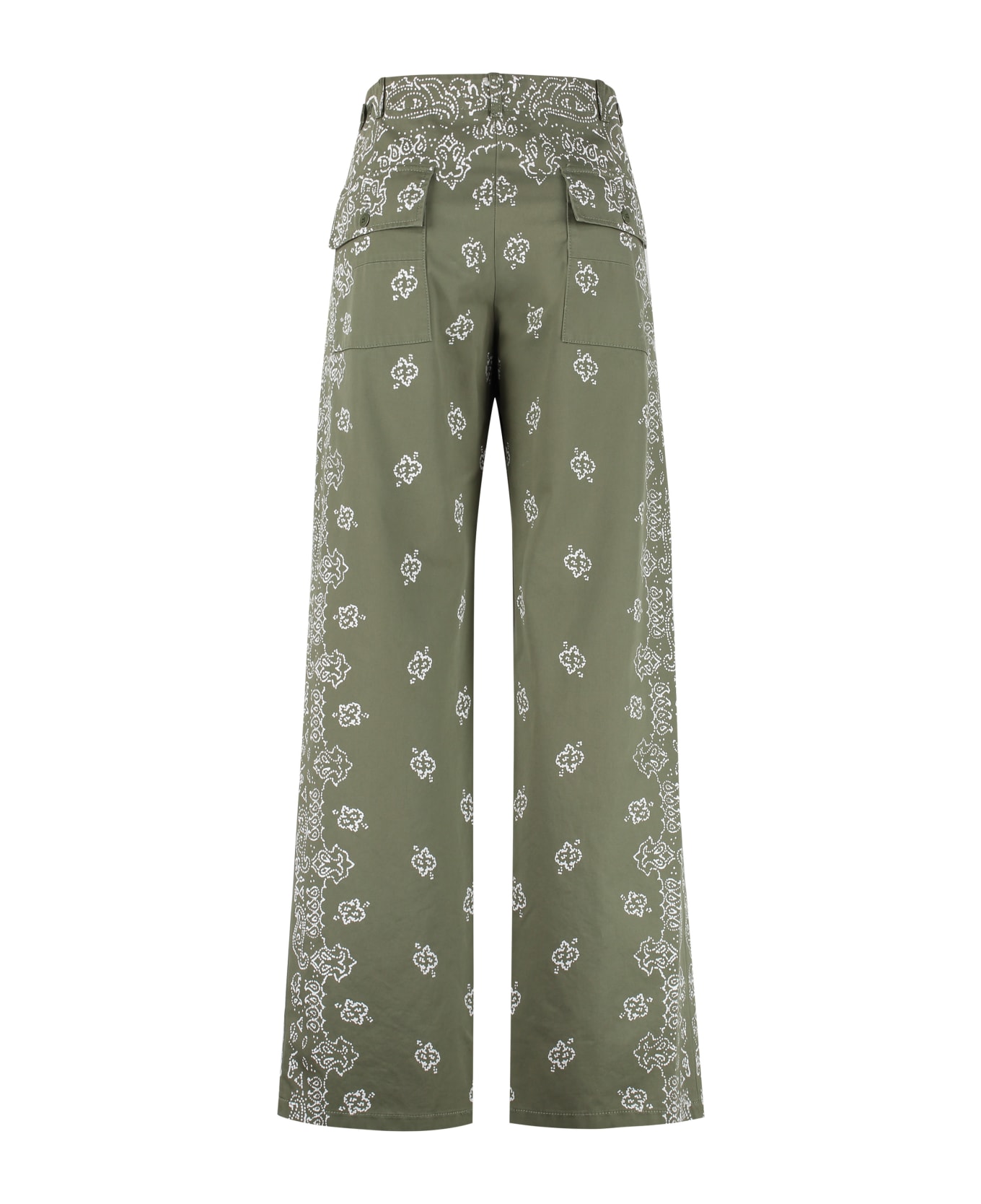 AMIRI Printed Cotton Trousers - green