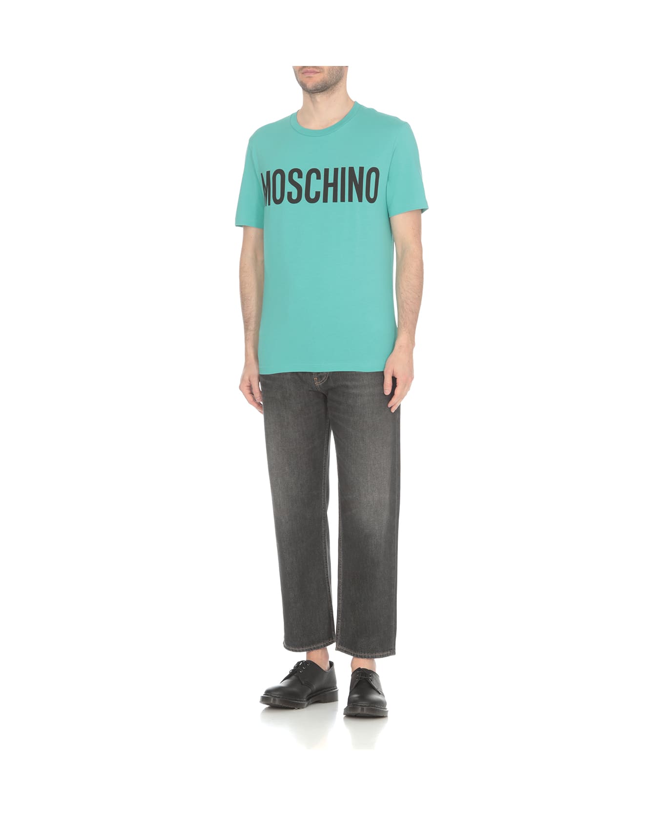 Moschino T-shirt With Logo - Green シャツ