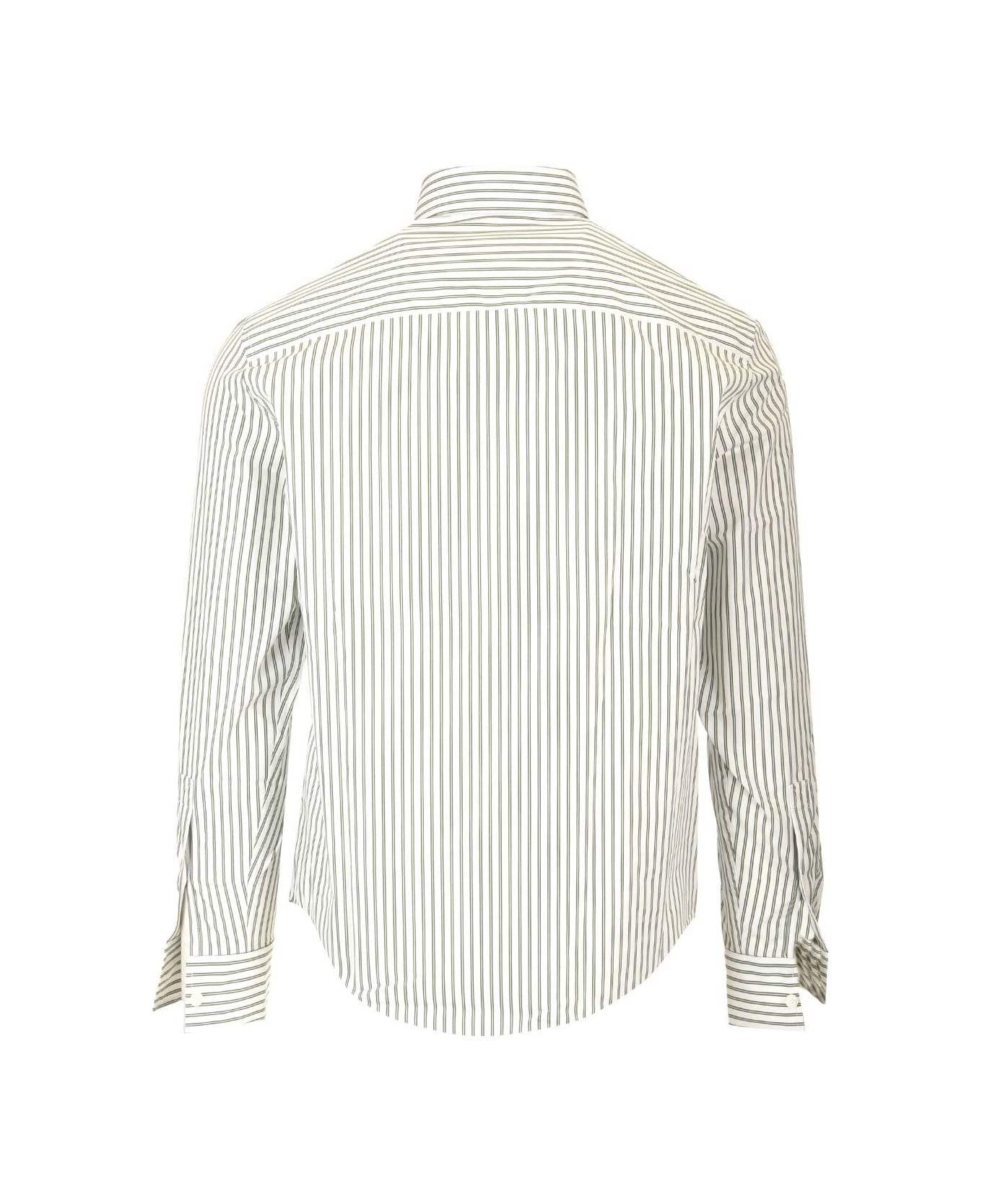 Burberry Striped Cotton Shirt - CONIFERCHALK