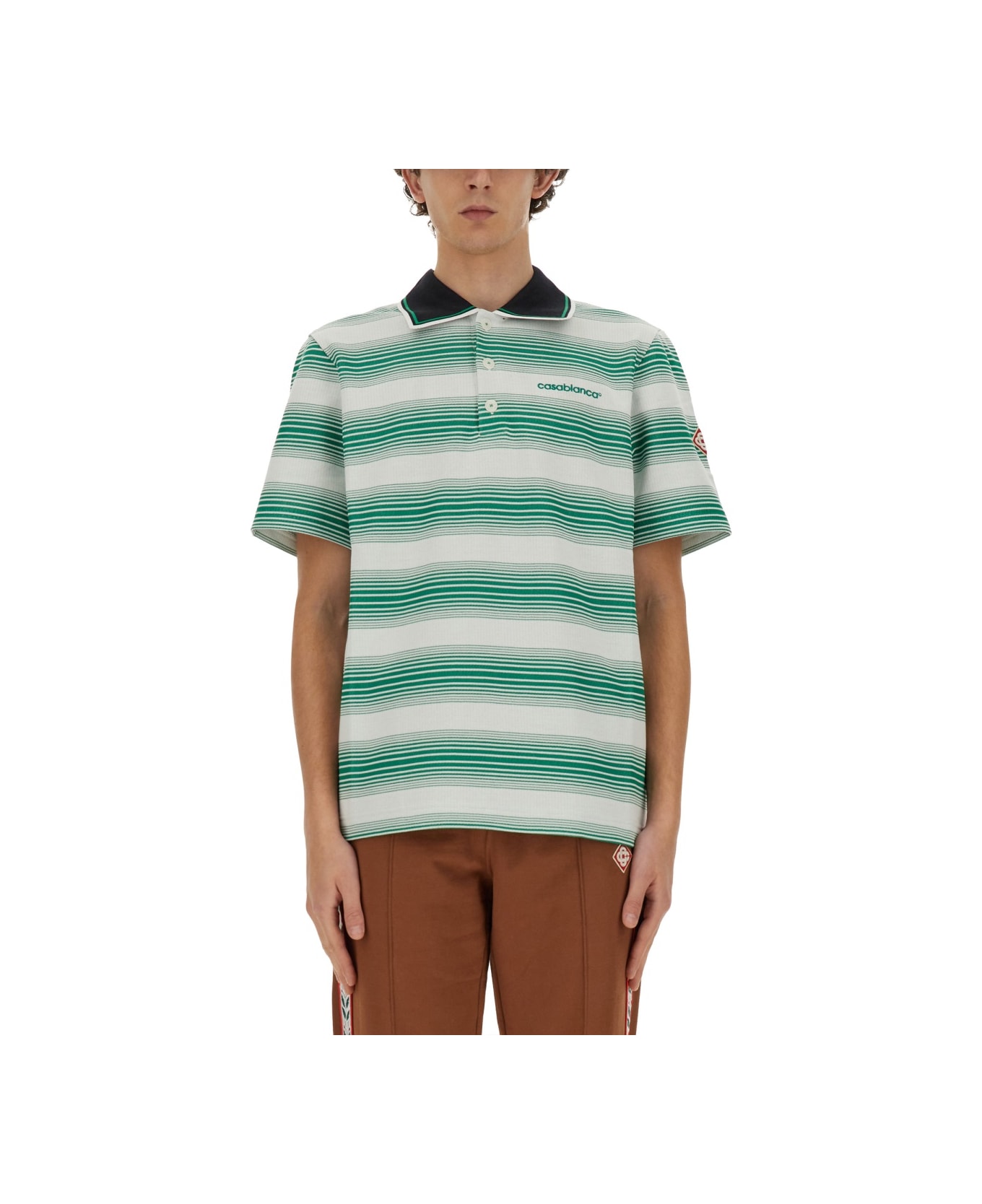 Casablanca Cotton Interlock Polo Shirt - MULTICOLOUR ポロシャツ