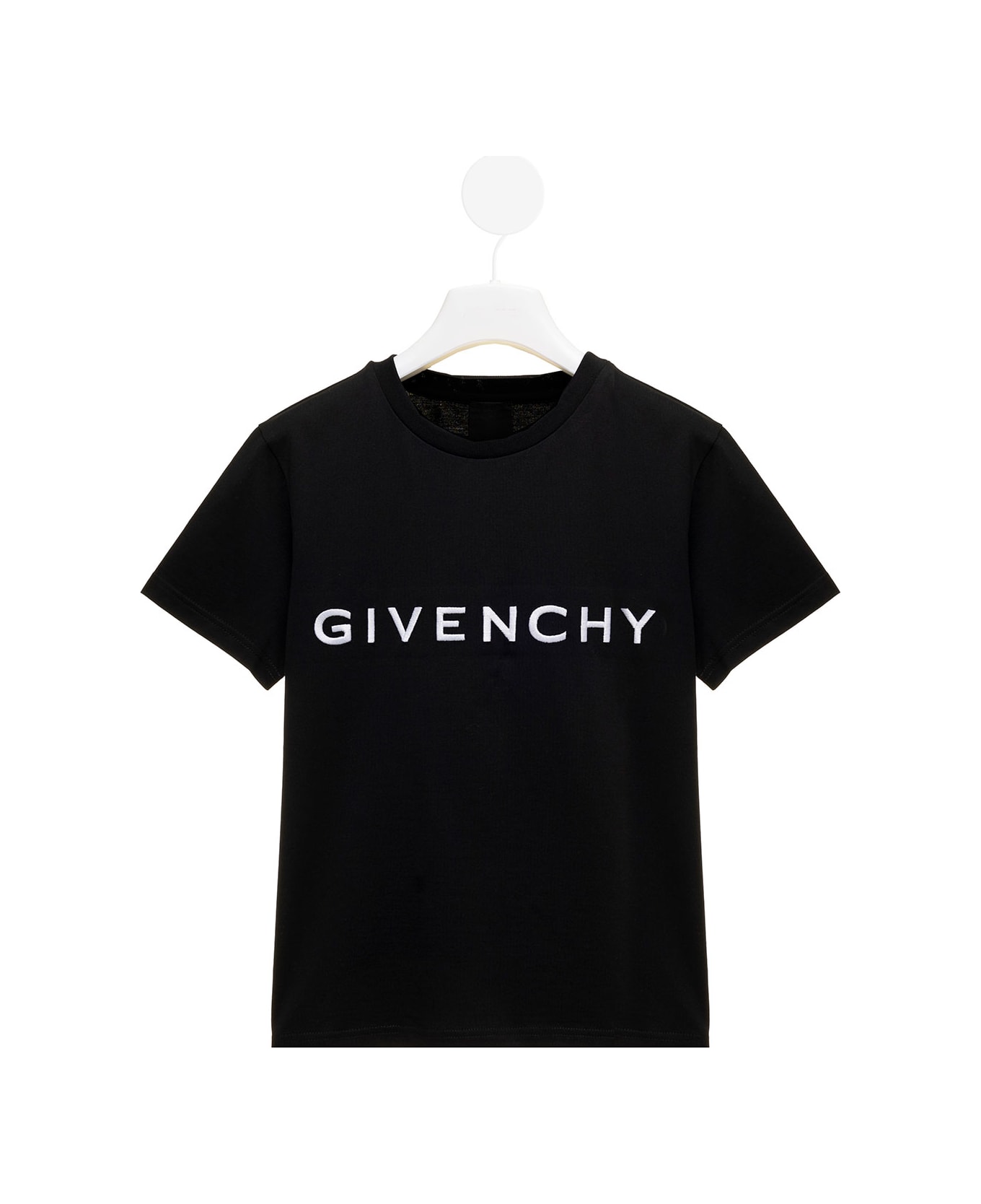 Givenchy Black Jersey T-shirt With Logo Givenchy Kids Boy - Black