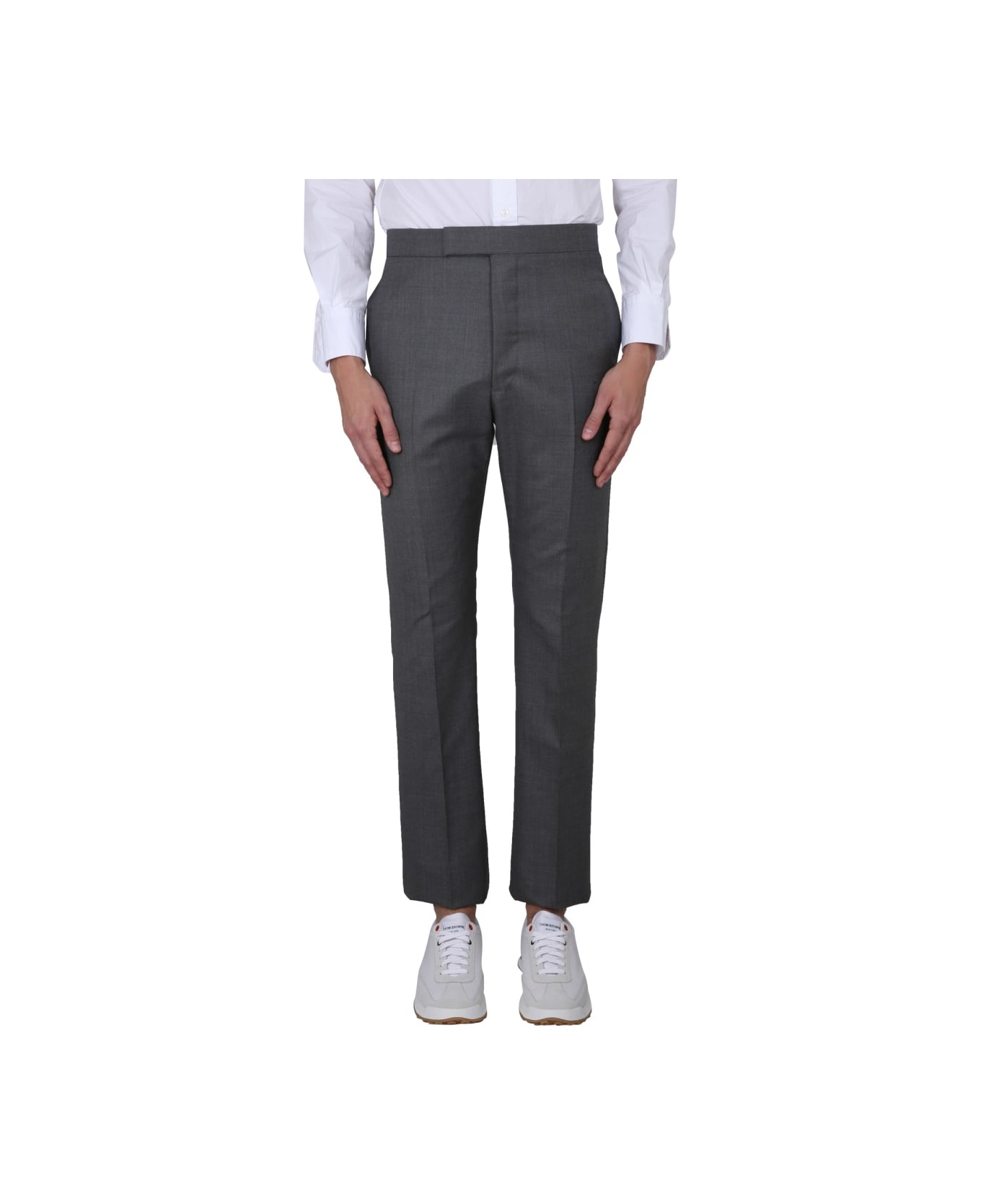 Thom Browne Classic Pants With Martingale - Med grey