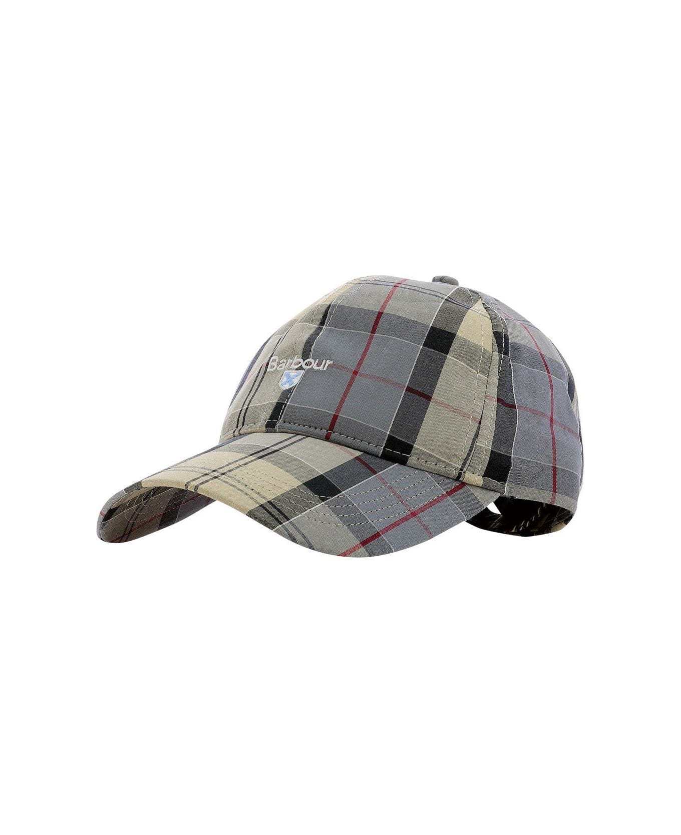 Barbour Logo Embroidered Tartan Printed Cap - Dress Tartan