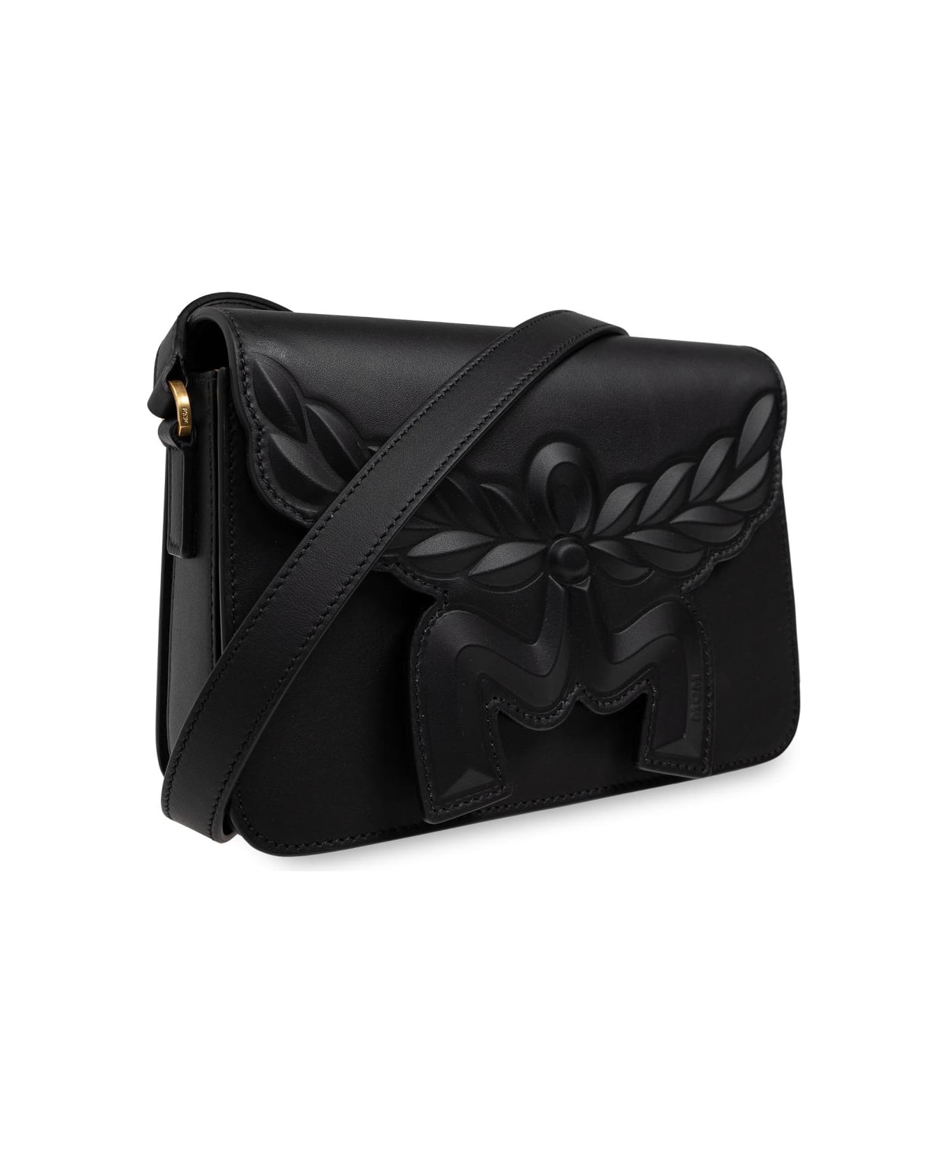 MCM Shoulder Bag With Logo - BLACK