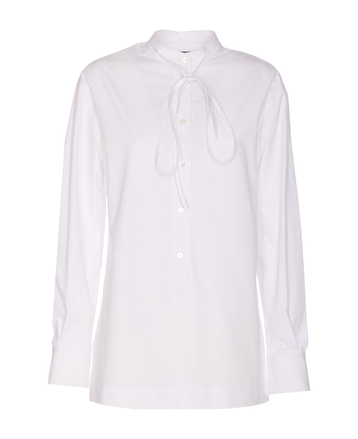 Gucci Cotton Poplin With Embroidery Shirt - White
