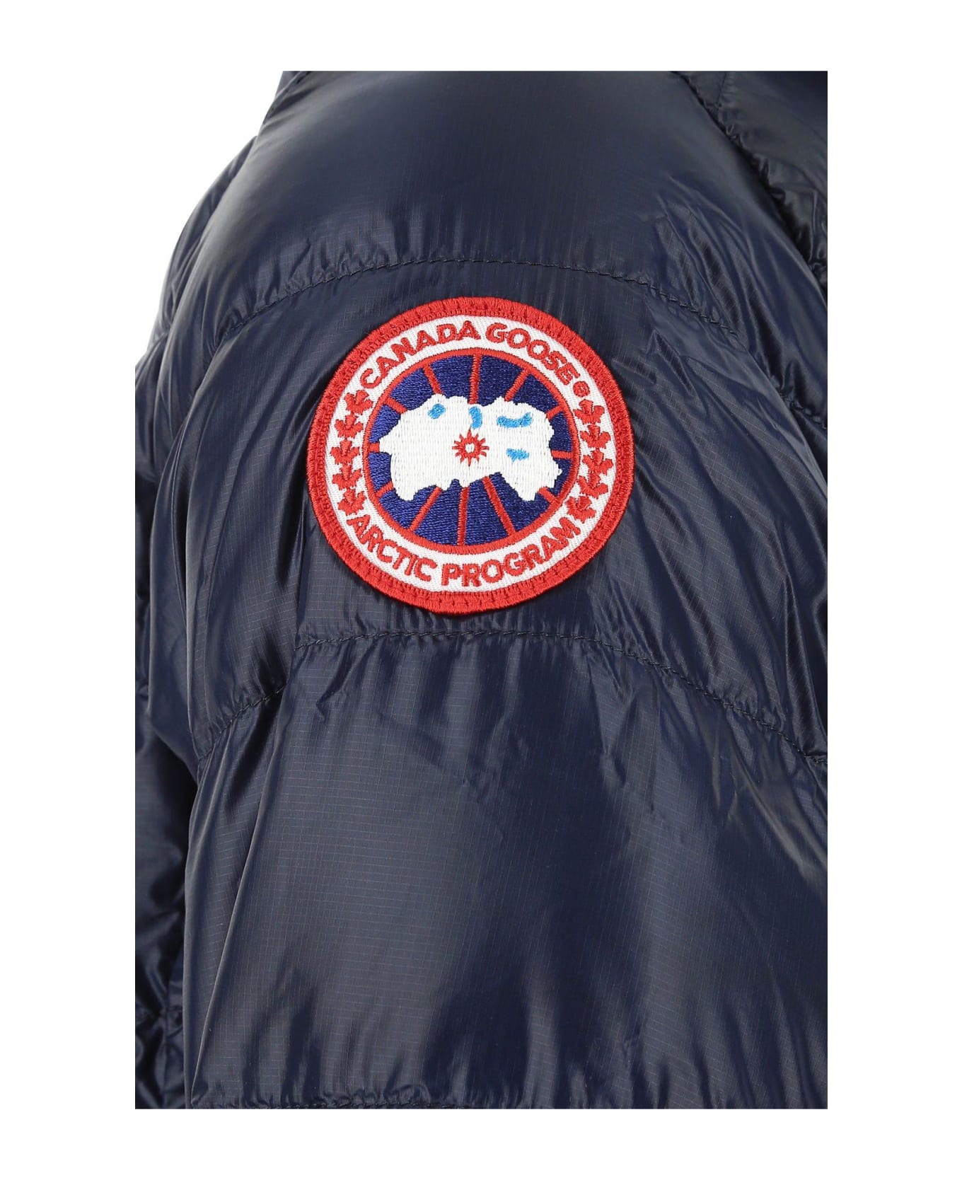 Canada Goose Blue Nylon Forest print bomber jacket - ATLANTIC NAVY