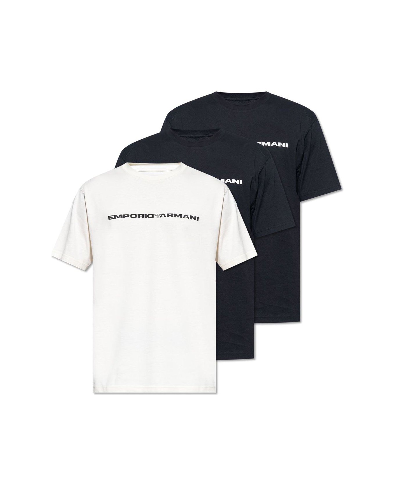 Emporio Armani Branded T-shirt 3 Pack - Variante print