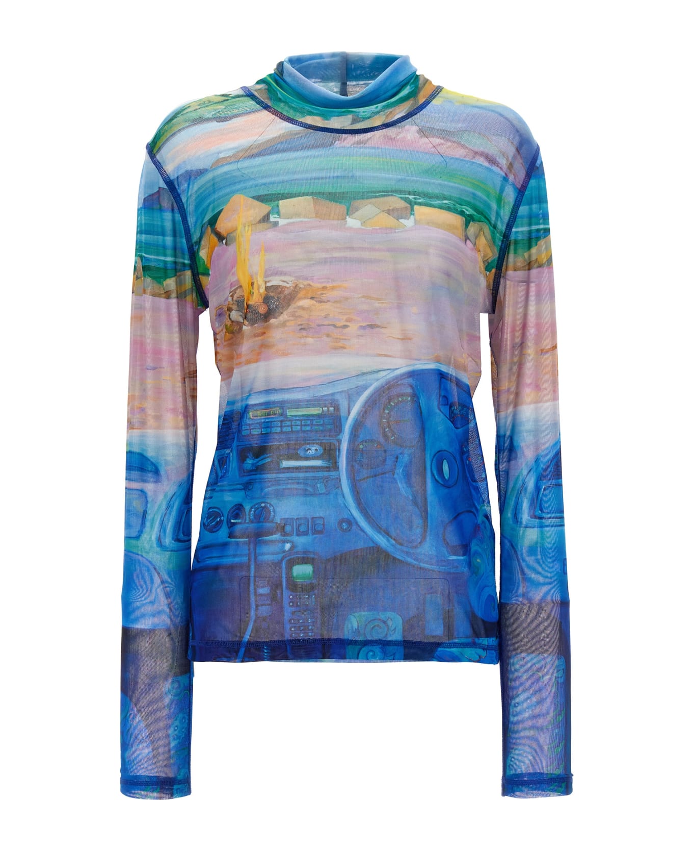 J.W. Anderson Print Semi-transparent Top - Multicolor タンクトップ
