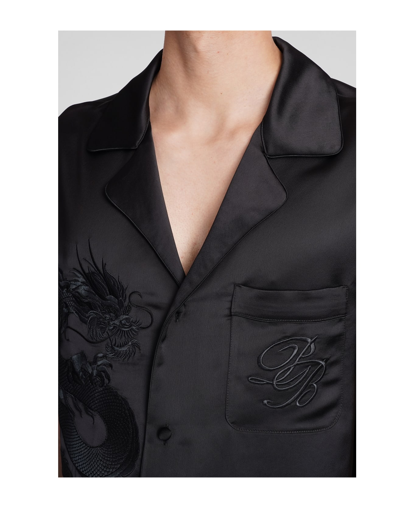 Balmain Shirt In Black Polyester - black