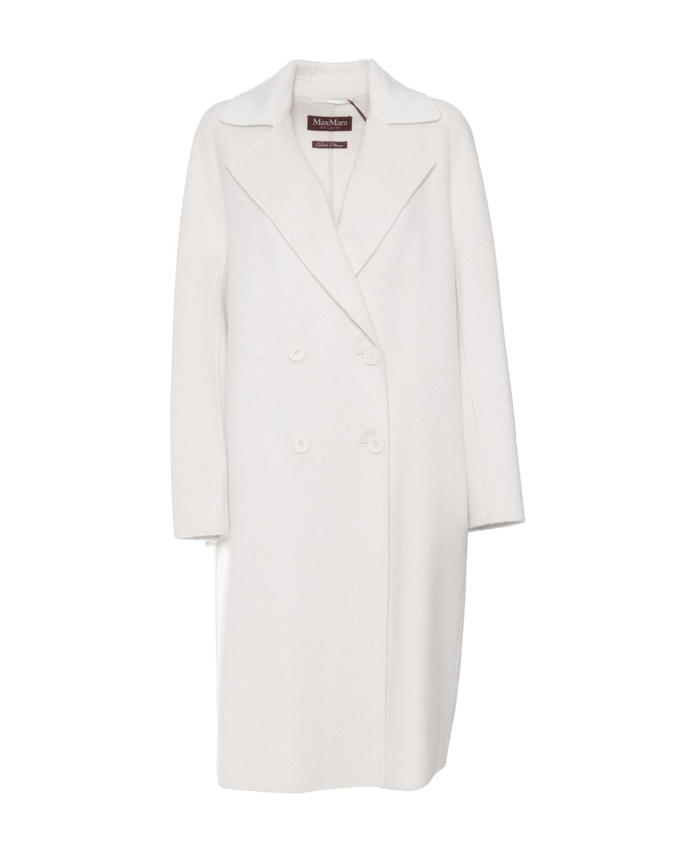 Max Mara Studio Licenza Double-breasted Coat - White