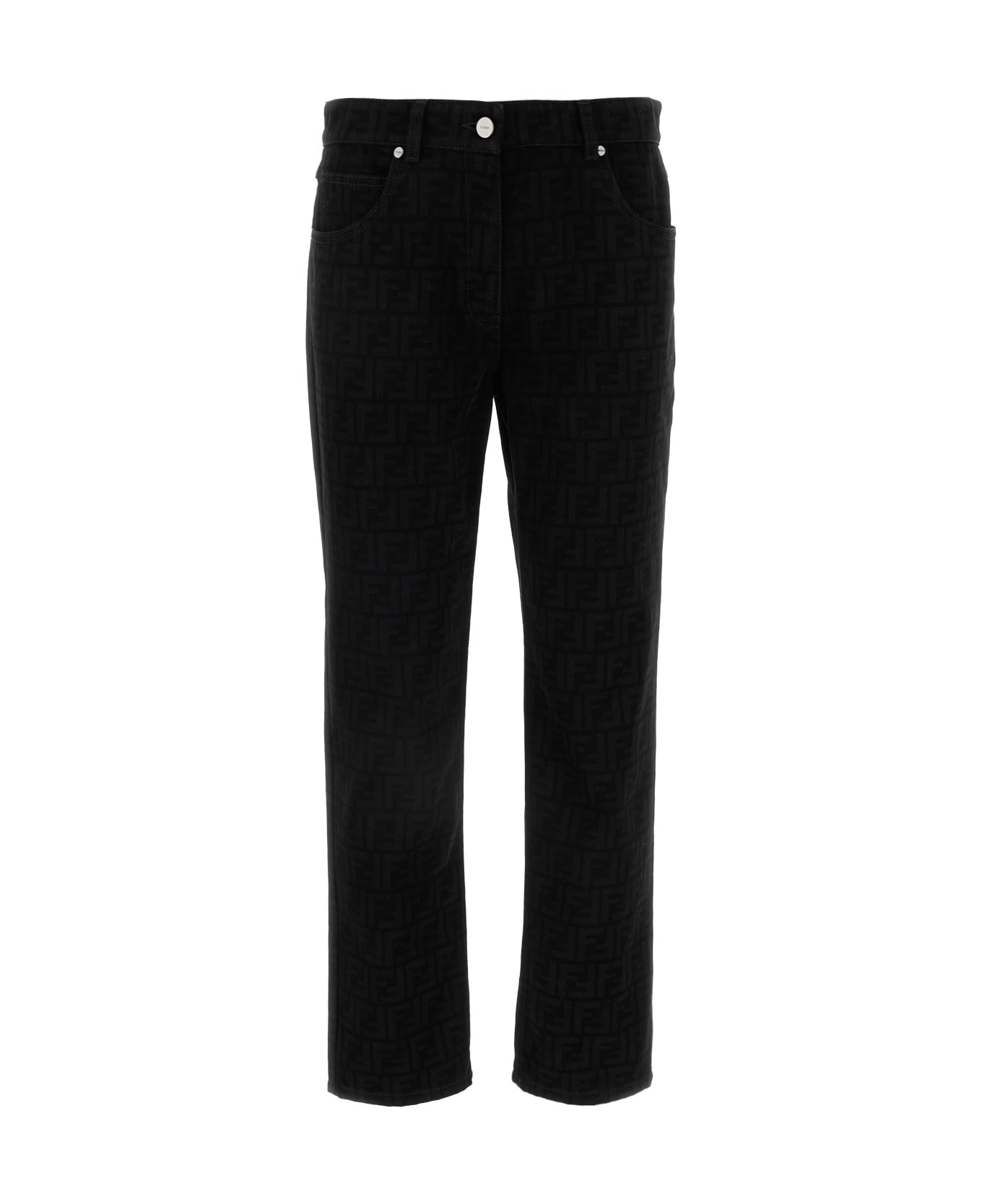 Fendi Jeans Ff Black Denim - BLACK