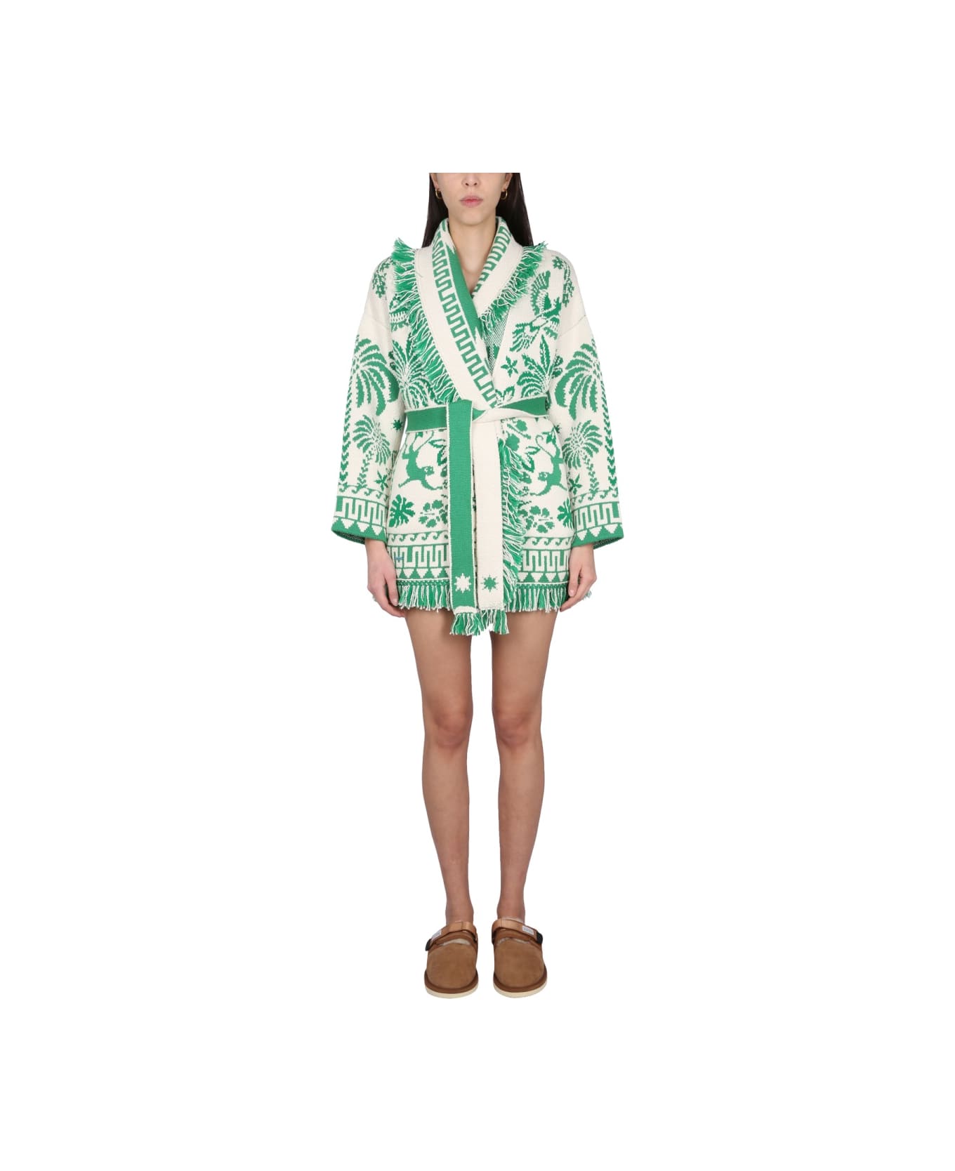 Alanui Knit Shorts - GREEN