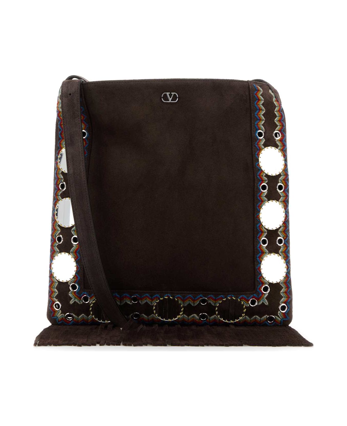 Valentino Garavani Brown Suede Nellcã´te Crossbody Bag - MULTICOLORTESTADIMORO