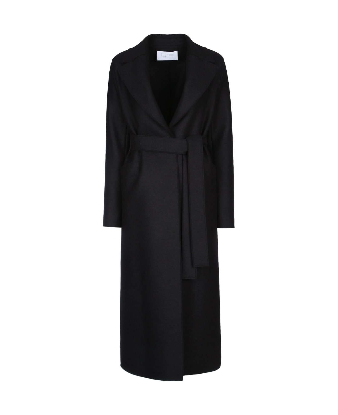 Harris Wharf London Women Long Maxi Coat Pressed Wool - Black