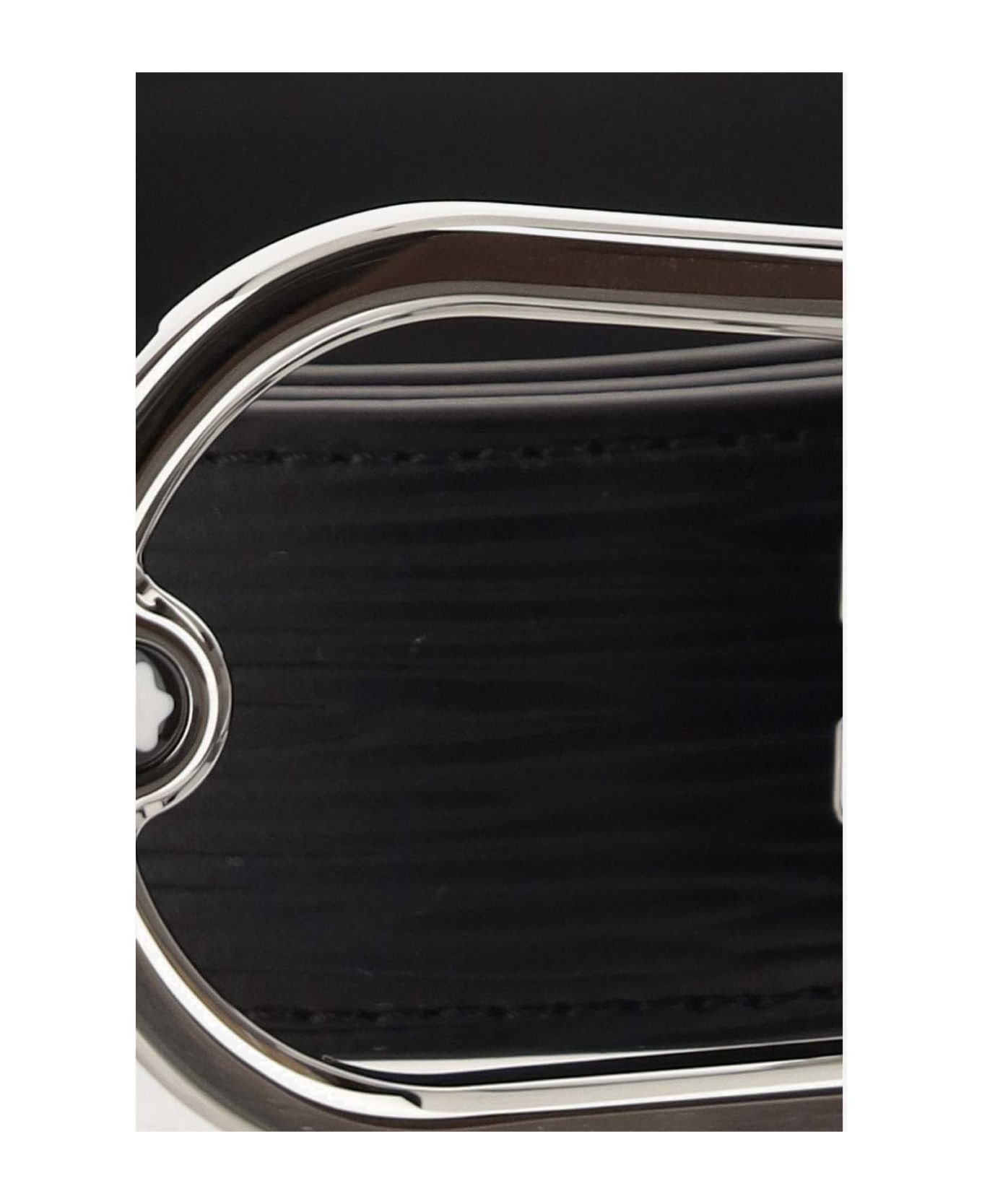 Montblanc 35 Mm Belt With Reversible Horseshoe Buckle - Black
