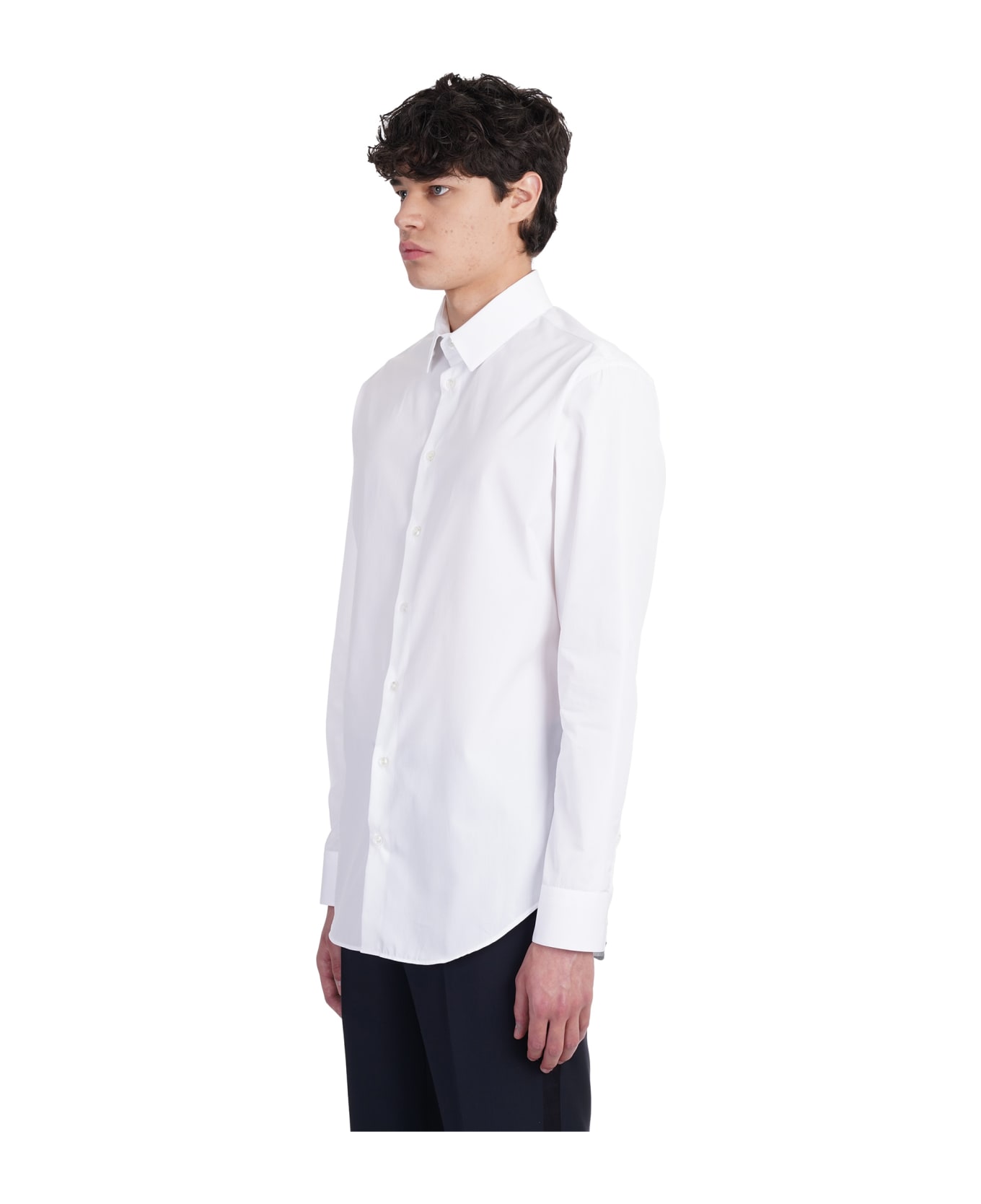 Giorgio Armani Shirt In White Cotton