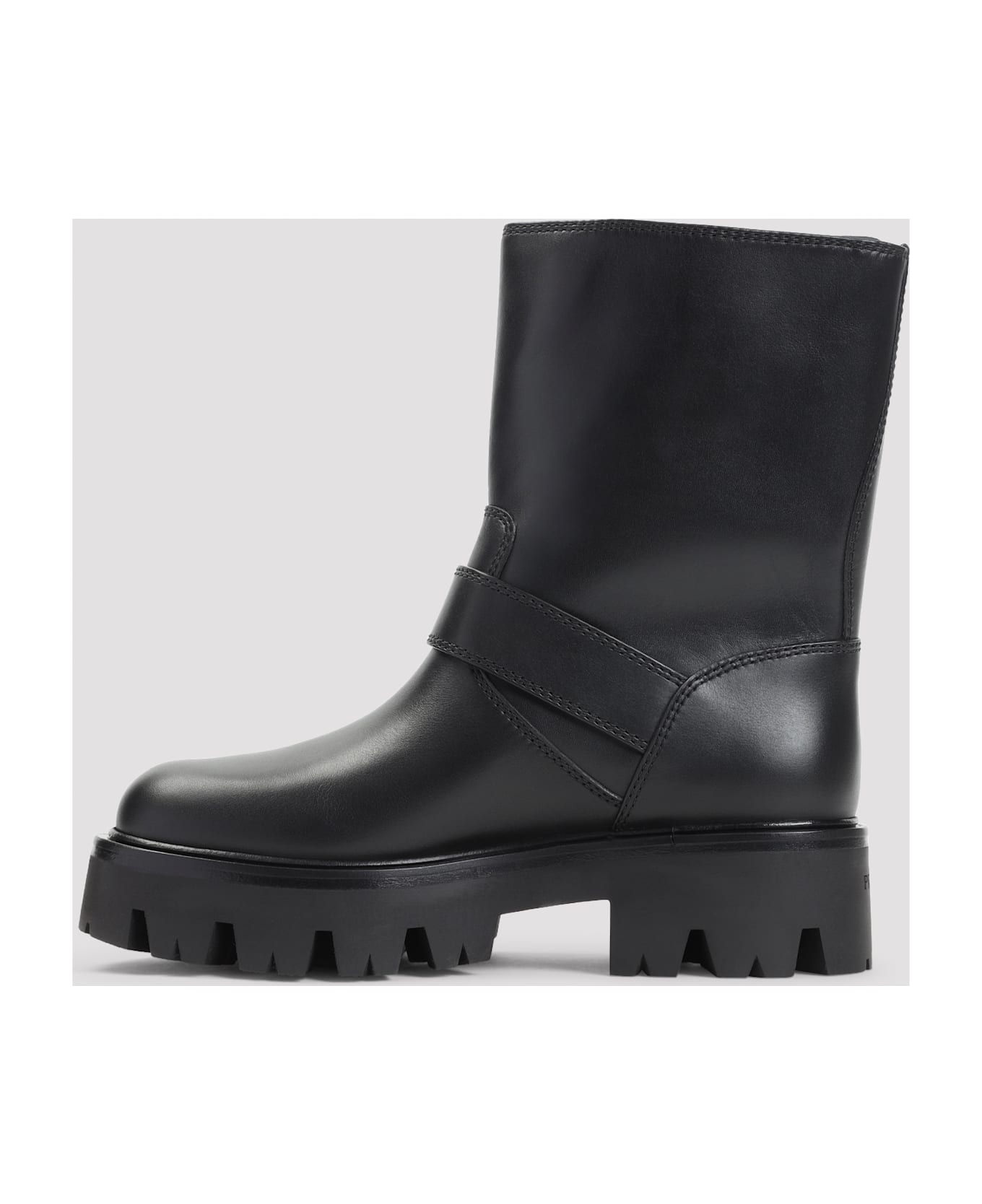 Prada Leather Ankle Boots - Nero