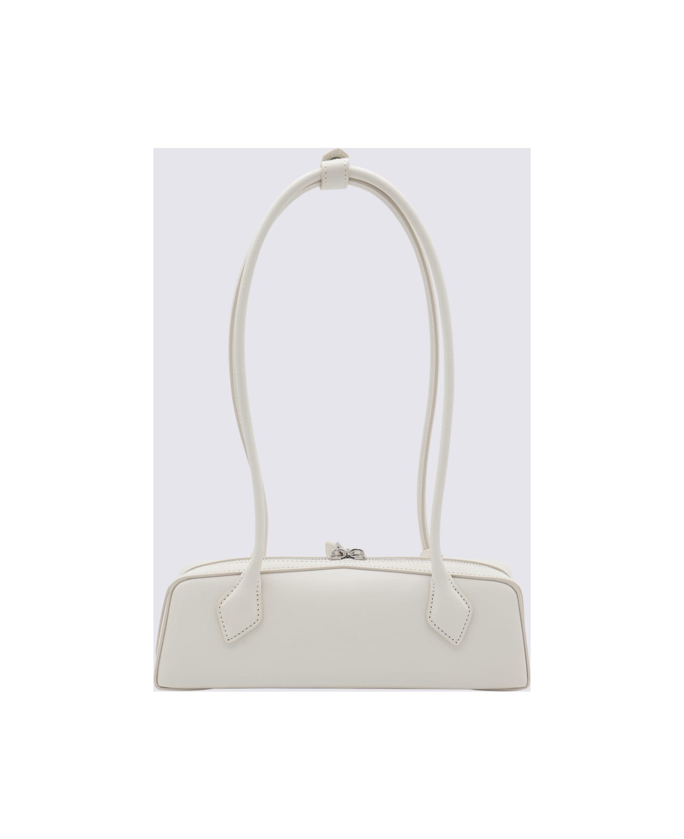 Alaia White Leather Tackel Small Shoulder Bag - IVOIRE
