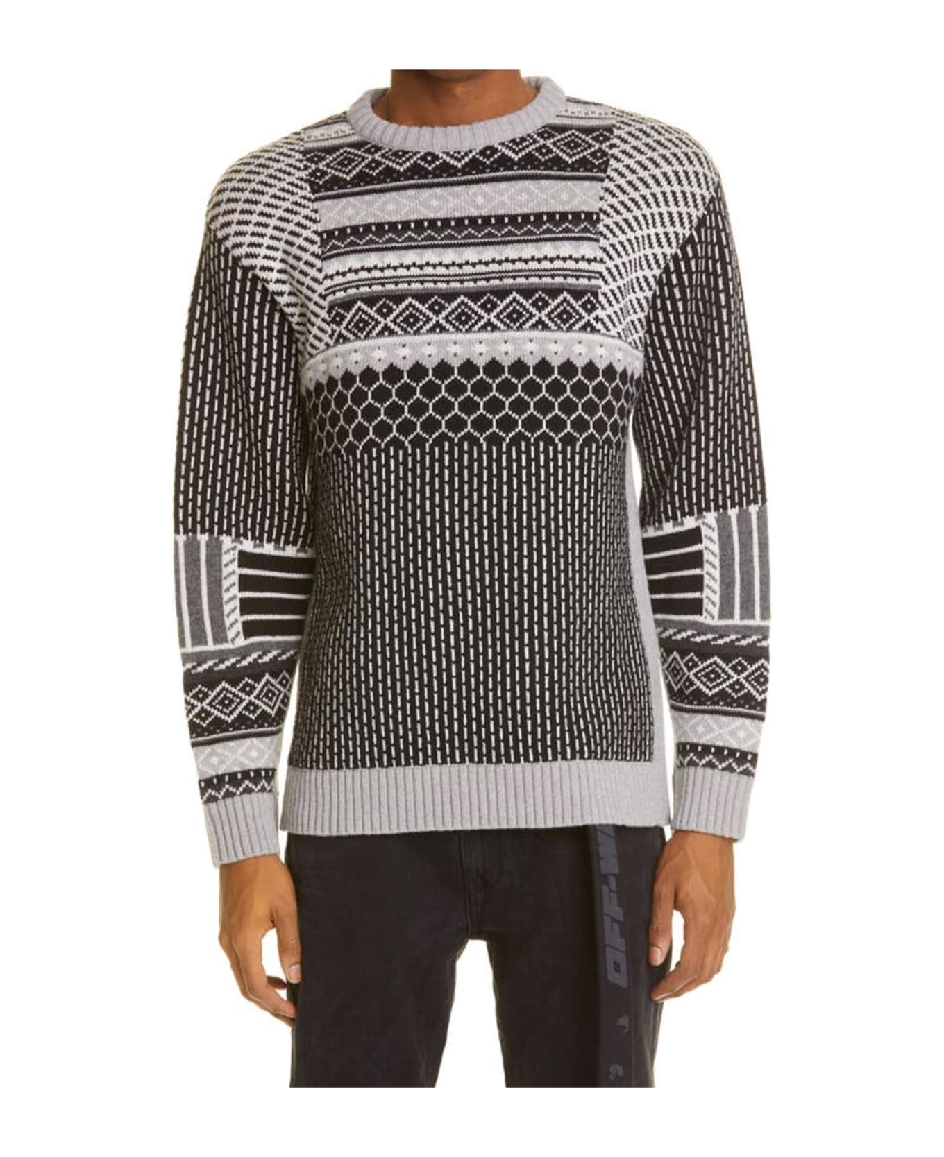 Off-White Wool Sweater - Gray