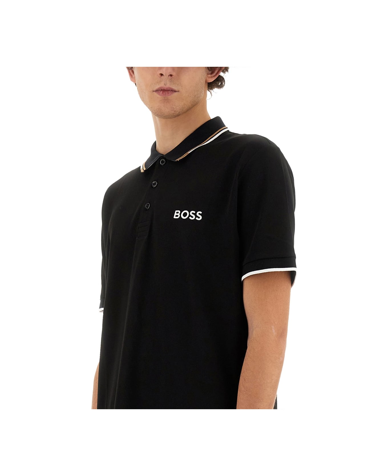Hugo Boss Polo With Logo - BLACK
