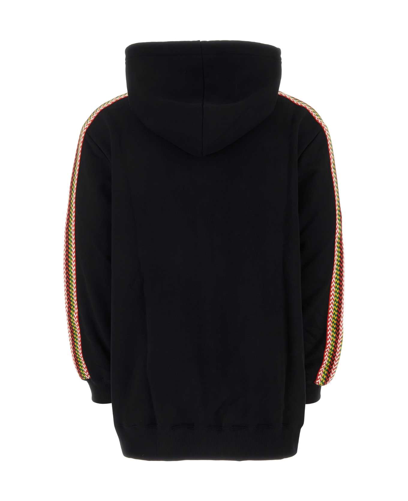 Lanvin Black Cotton Oversize Sweatshirt - Black フリース