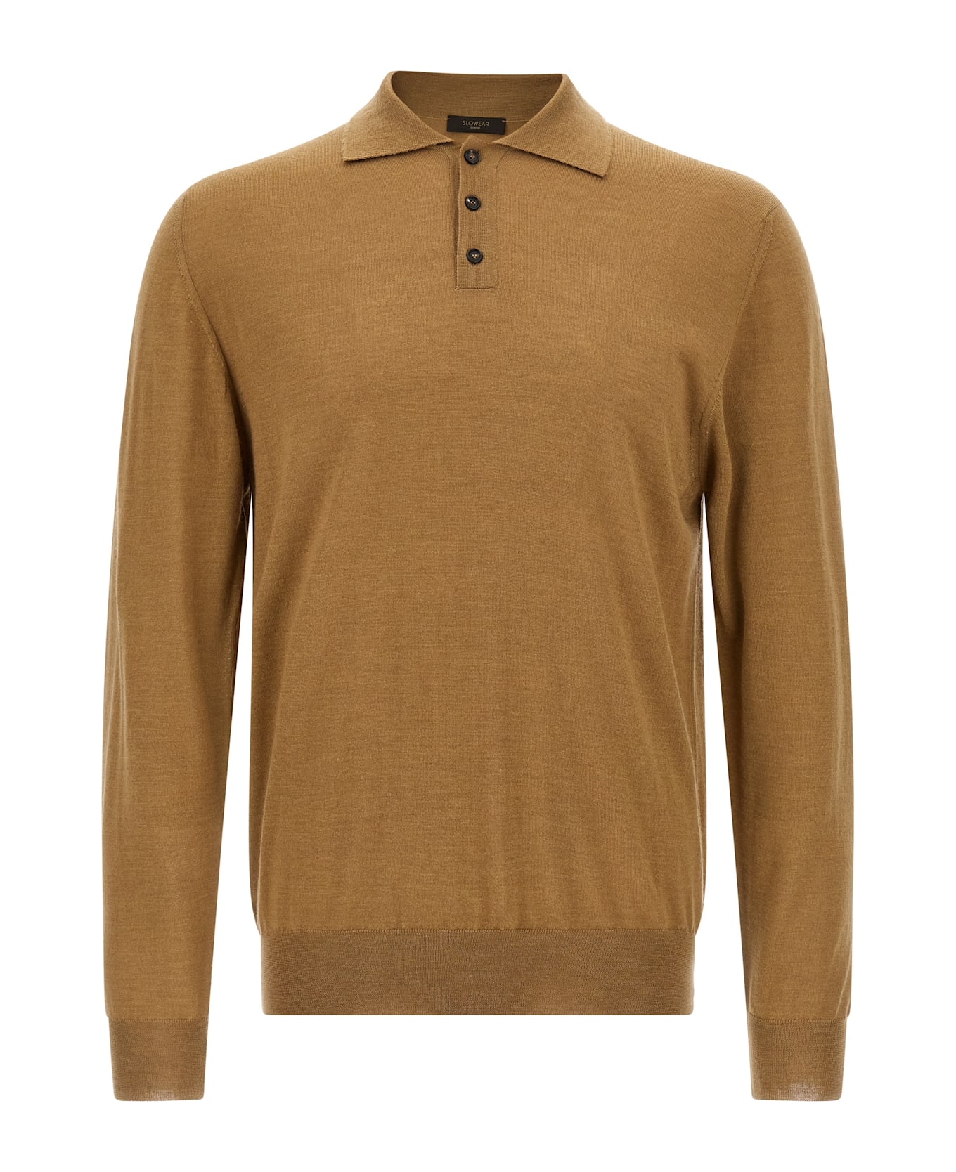 Zanone Virgin Wool Polo Shirt - Beige