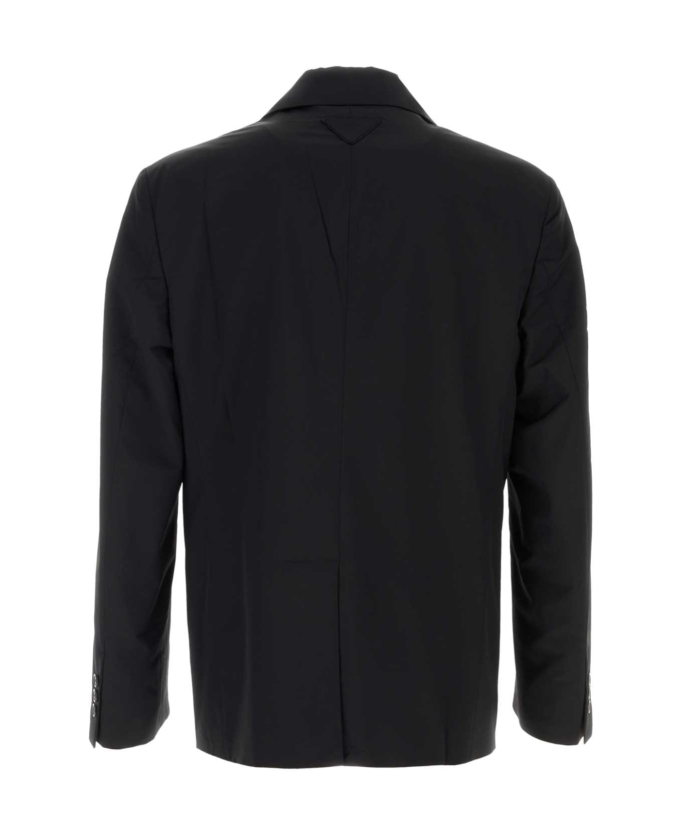 Prada Black Wool Blend Blazer - NERO