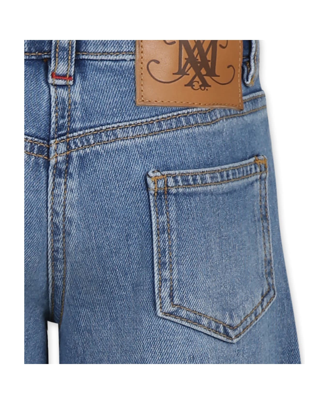 Max&Co. Denim Jeans For Girl With Logo - Denim