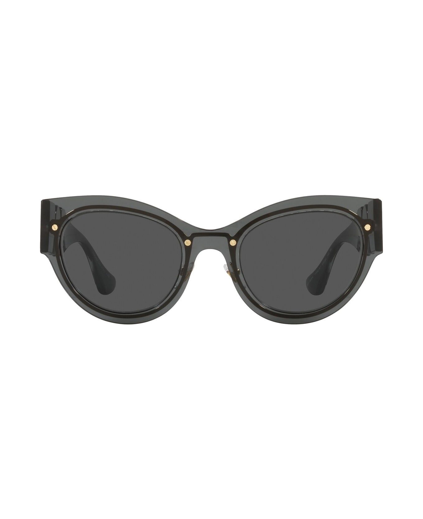 Versace Eyewear Ve2234 Transparent Dark Grey Sunglasses - Transparent Dark Grey