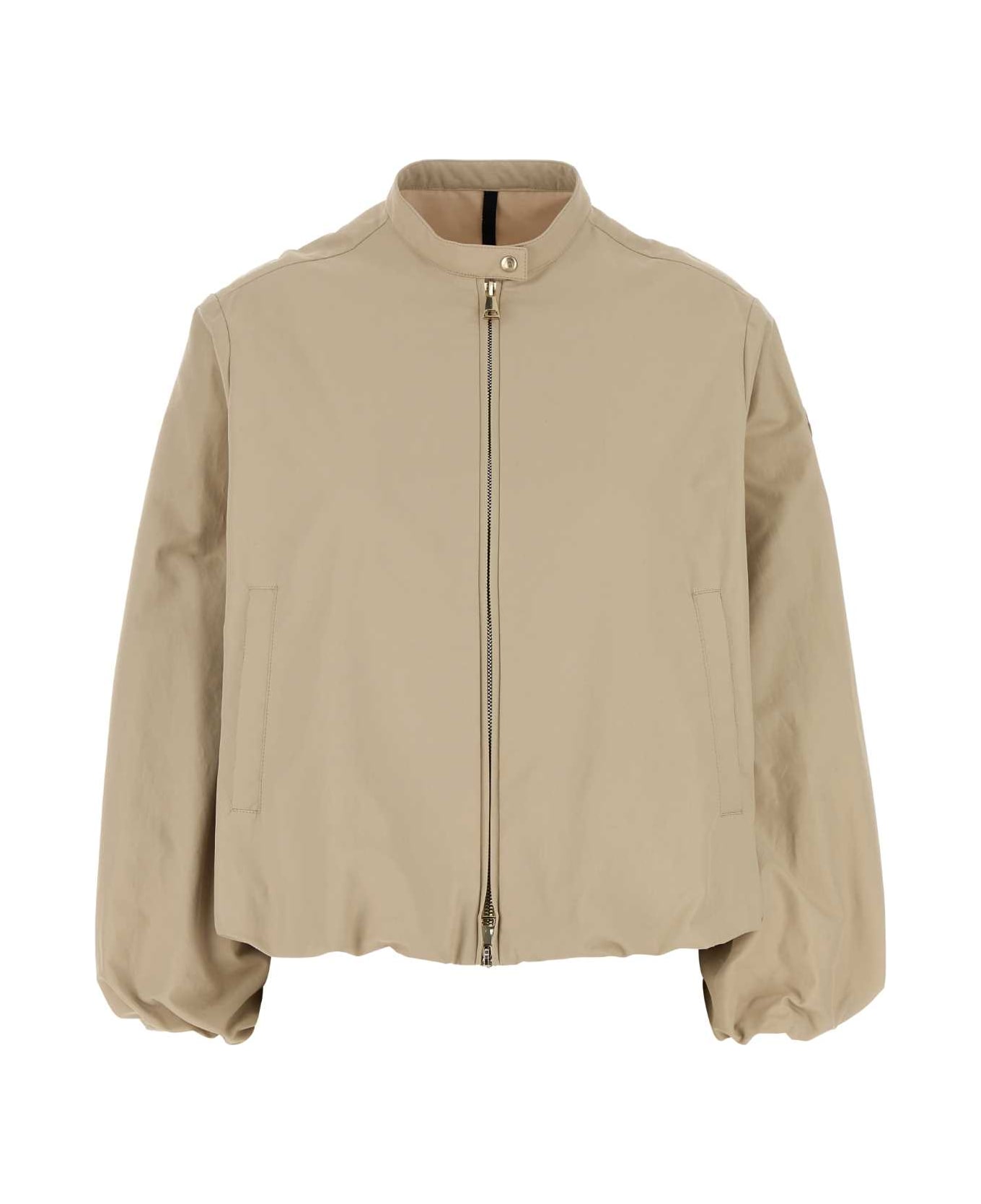Moncler Beige Cotton Blend Gruissan Bomber Jacket - 268