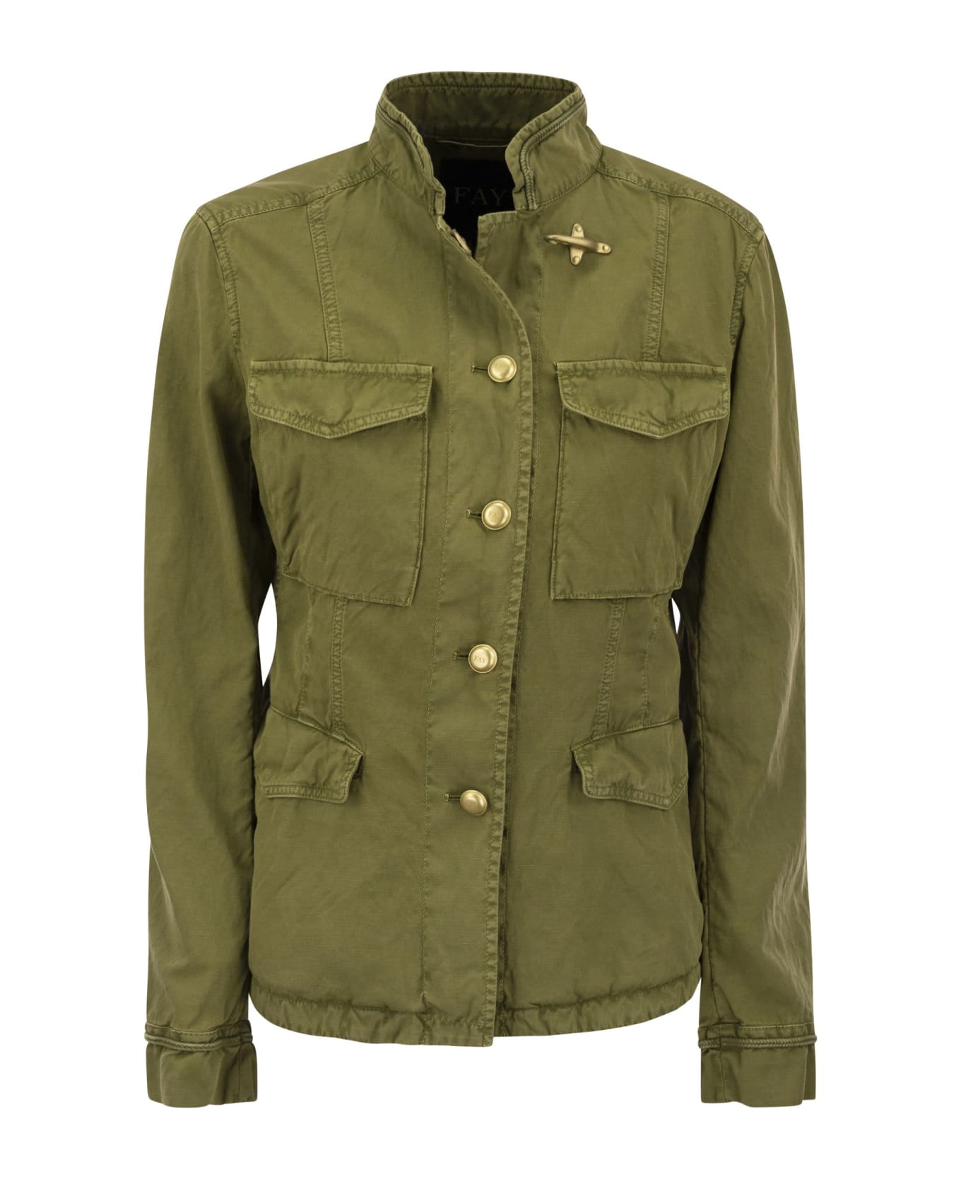 Fay Military Green Jacket - Military Green