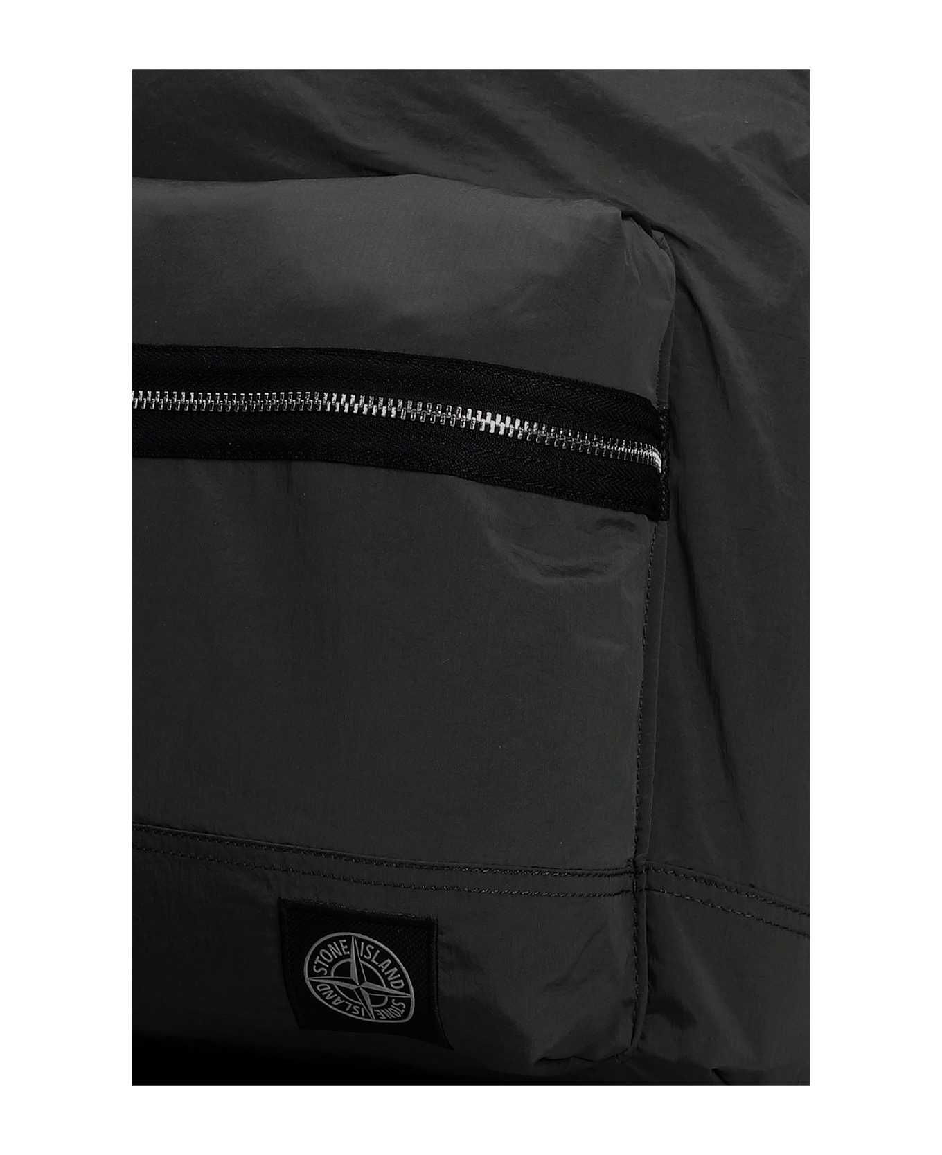 Stone Island Backpack In Black Polyamide - black