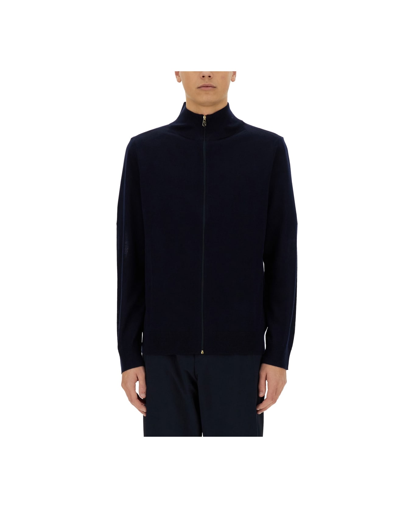 Paul Smith Zippered Cardigan - BLUE