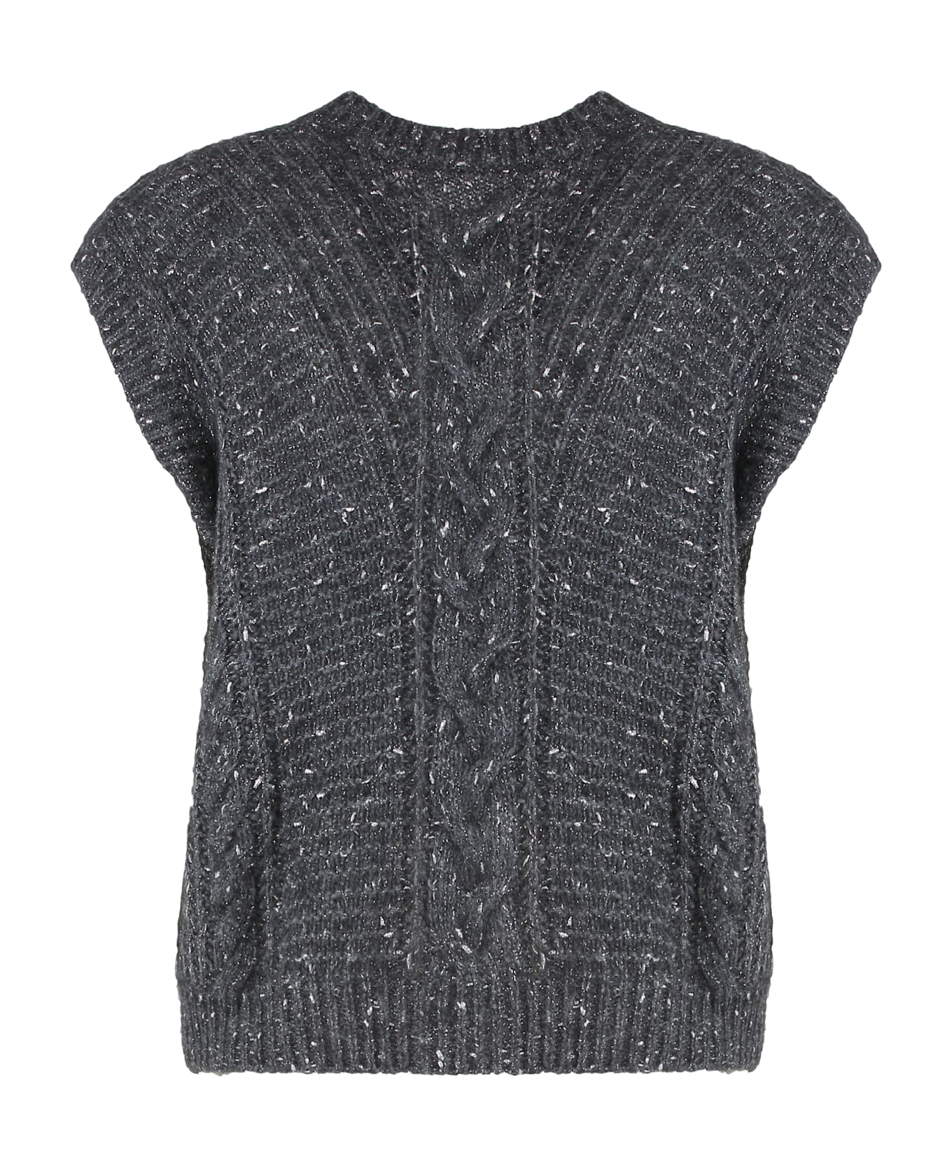 Max Mara Studio Taffy Sweater Vest With Buttons - grey