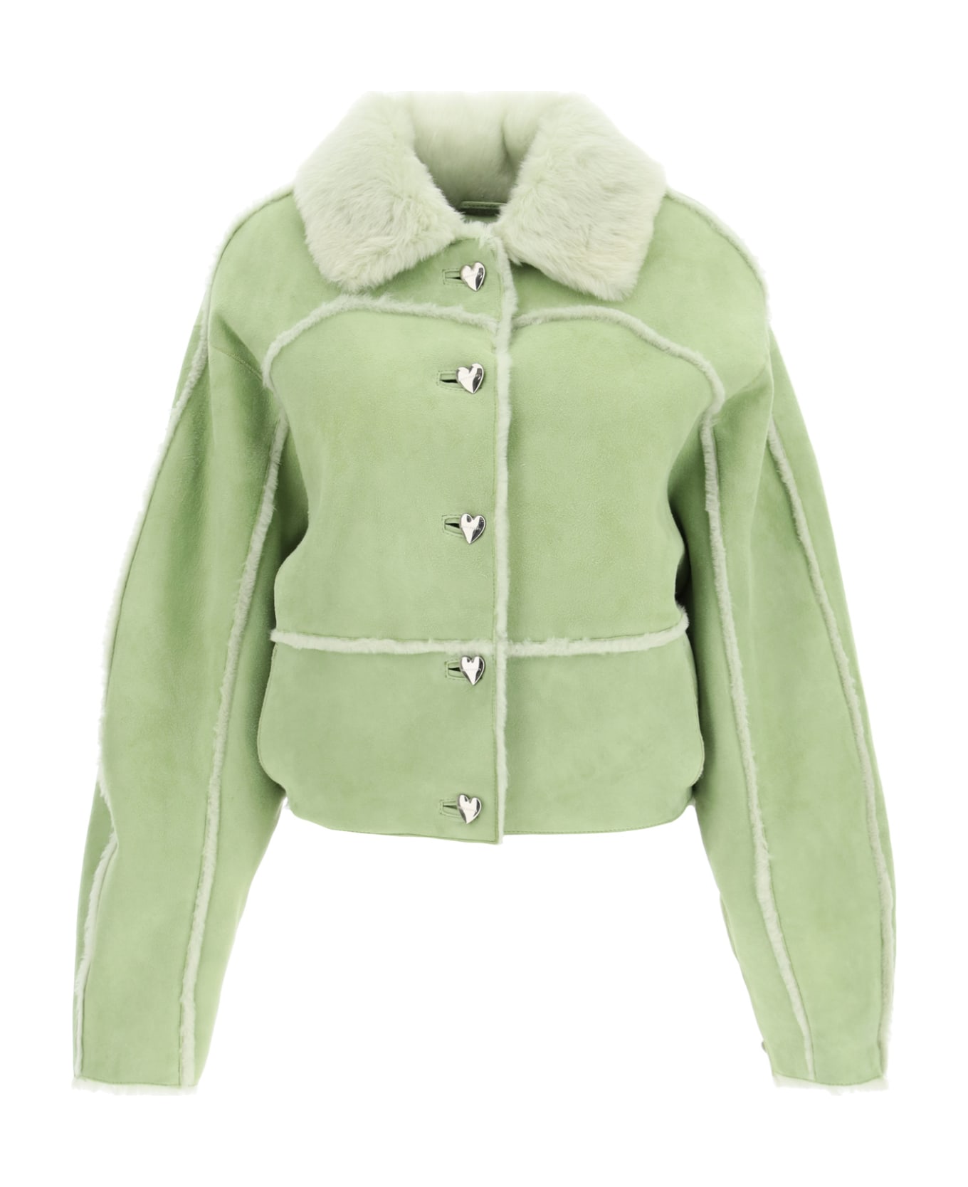 Saks Potts Kahlo Shearling Jacket - PISTACHIO (Green)
