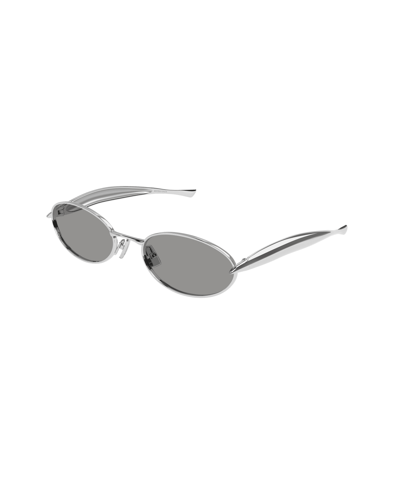 Bottega Veneta Eyewear Bottega Veneta Bv1386s Sardine Linea Signature Icons 007 Silver Grey Sunglasses - Argento