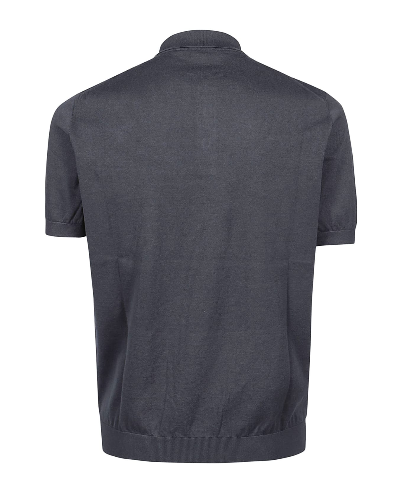 Drumohr Short Sleeve Polo Shirt - Navy