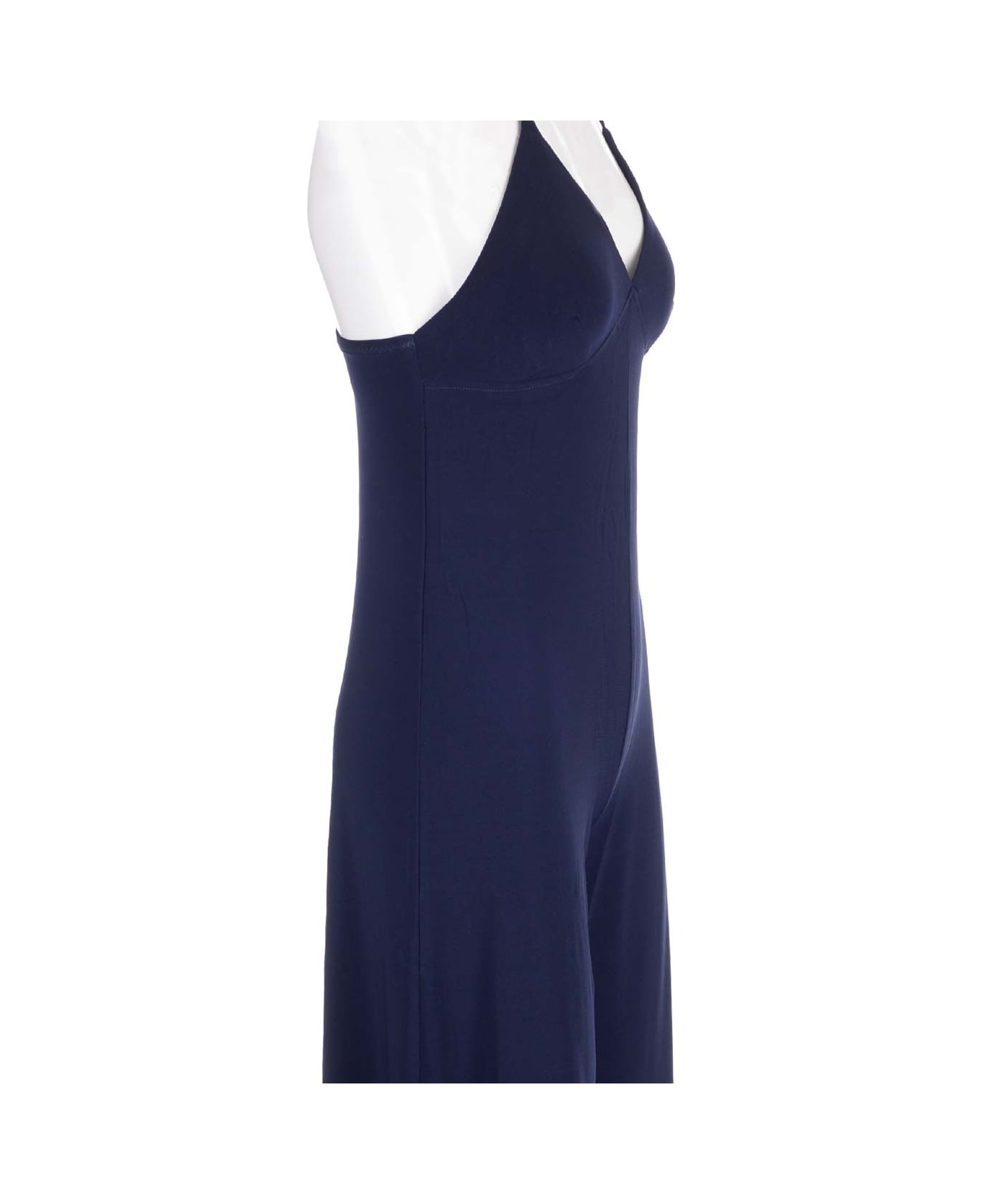 Norma Kamali Slip Wide-leg Jumpsuit - Blue