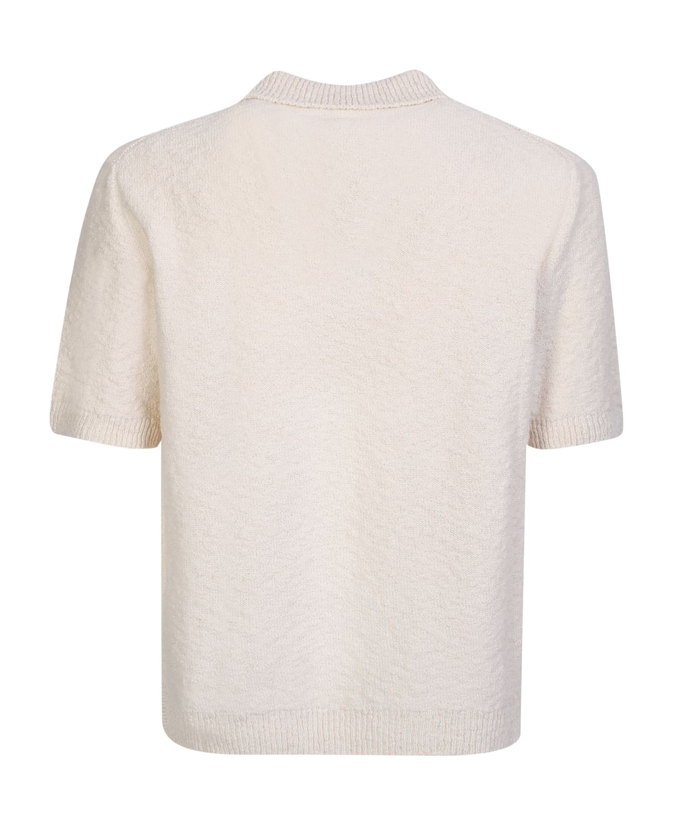 Maison Margiela Bouclã¨ Knit Polo Shirt - White