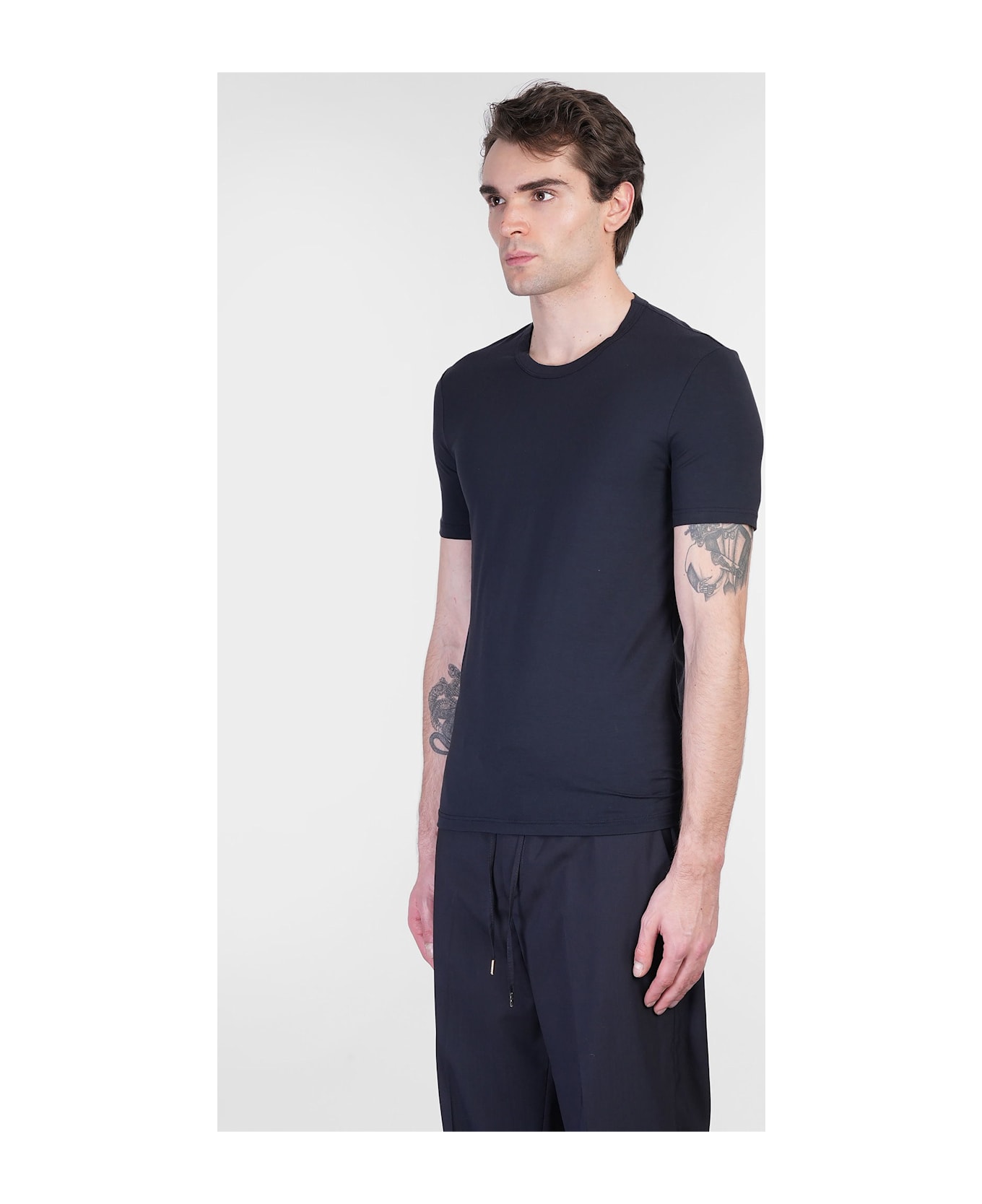 Zegna Lingerie In Blue Wool And Polyester - blue